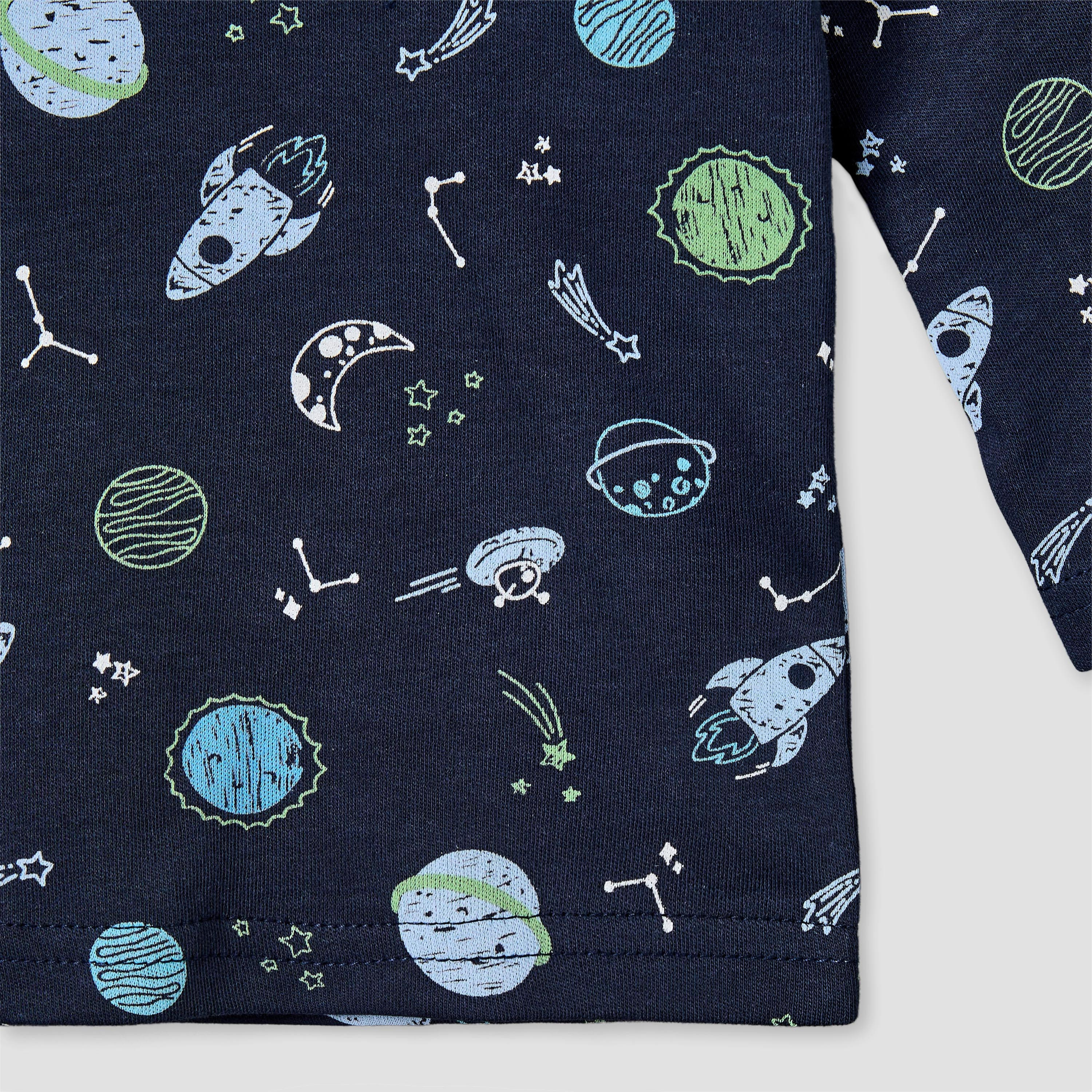 Juniors Cotton Round Neck Long Sleeves Pyjama Set with Space Print-baby-boys-clothing-nightwear-pyjamasets-image-7