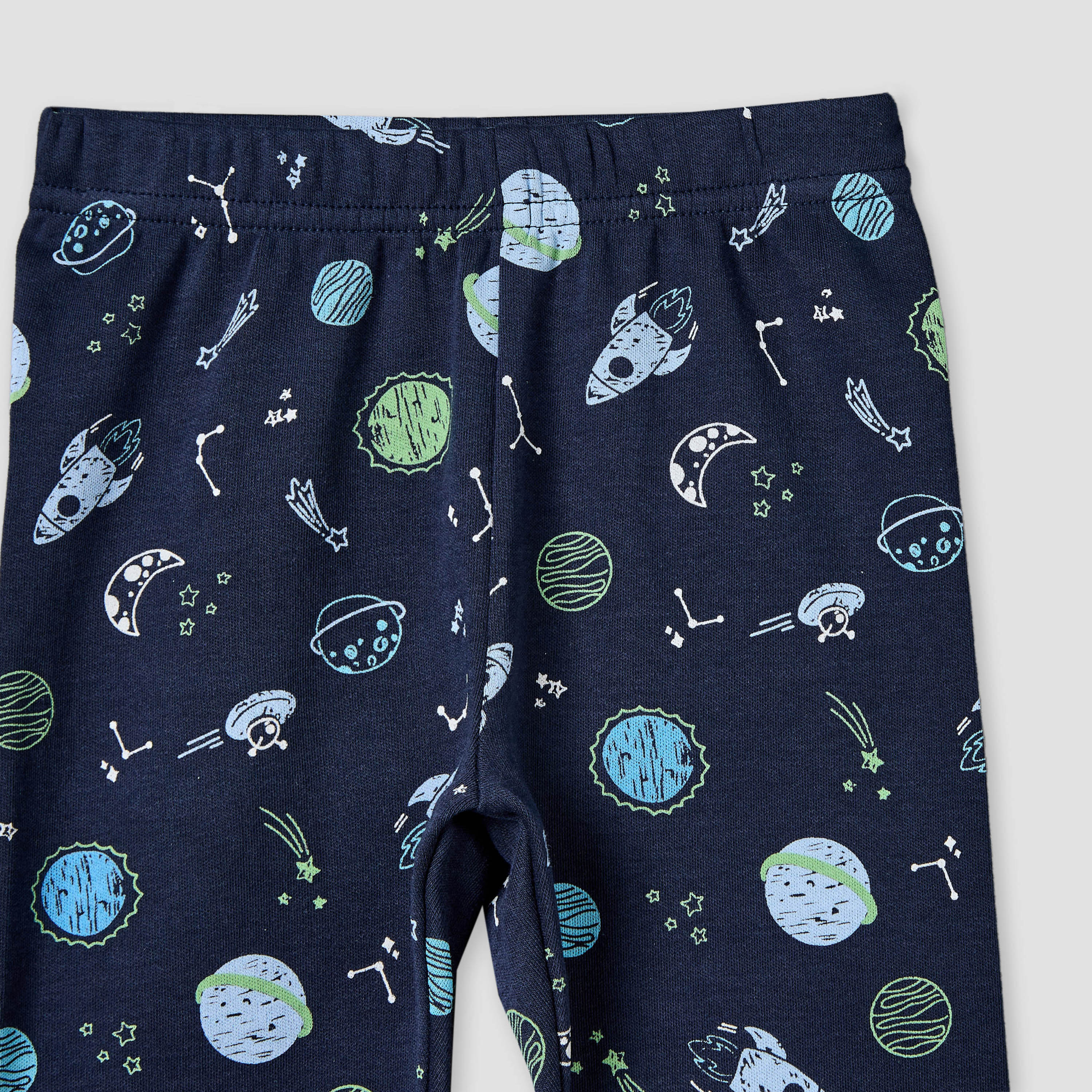 Juniors Cotton Round Neck Long Sleeves Pyjama Set with Space Print-baby-boys-clothing-nightwear-pyjamasets-image-8
