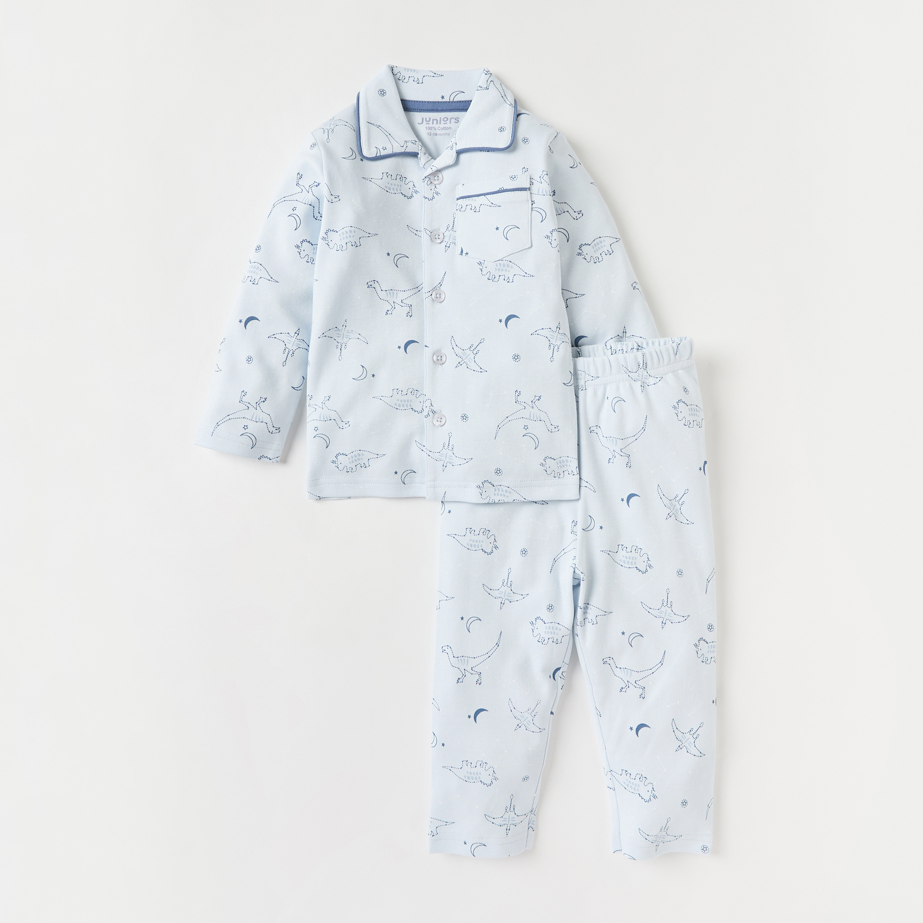 طقم بنطلون بيجاما وقميص بطبعات من جونيورز-baby-boys-clothing-nightwear-pyjamasets-image-1