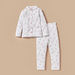Juniors Hedgehog Print Long Sleeves Shirt and Pyjama Set-Pyjama Sets-thumbnailMobile-0