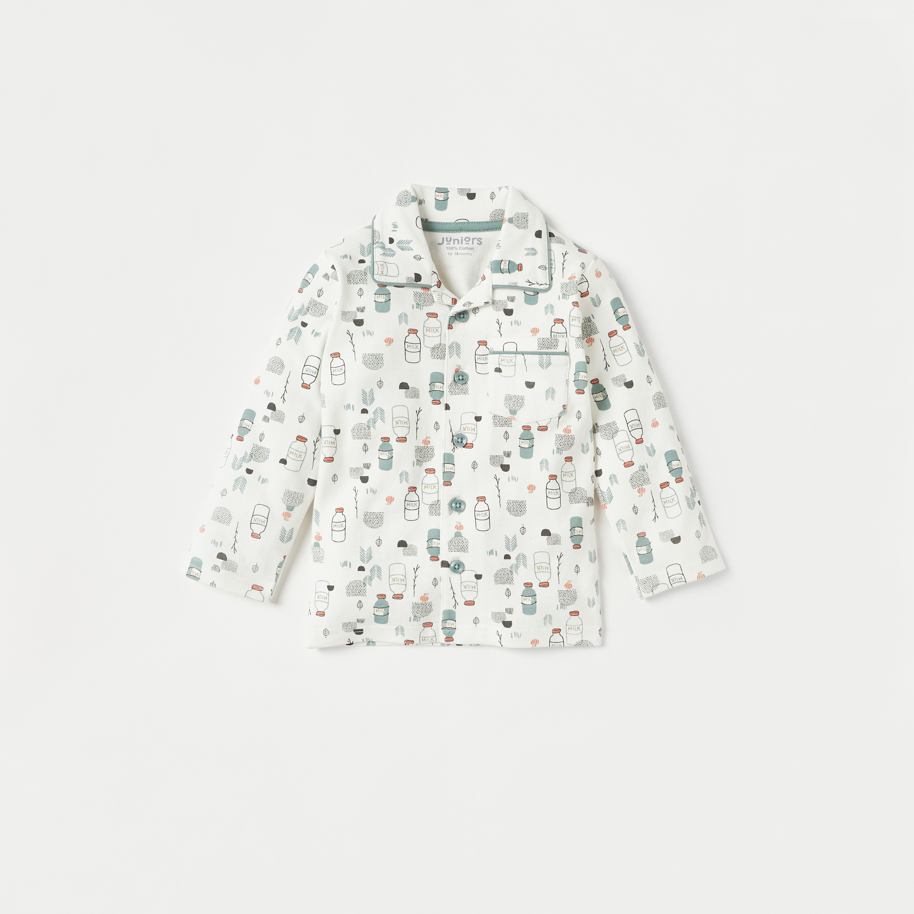 طقم بنطلون بيجاما وقميص بطبعات من جونيورز-baby-boys-clothing-nightwear-pyjamasets-image-2