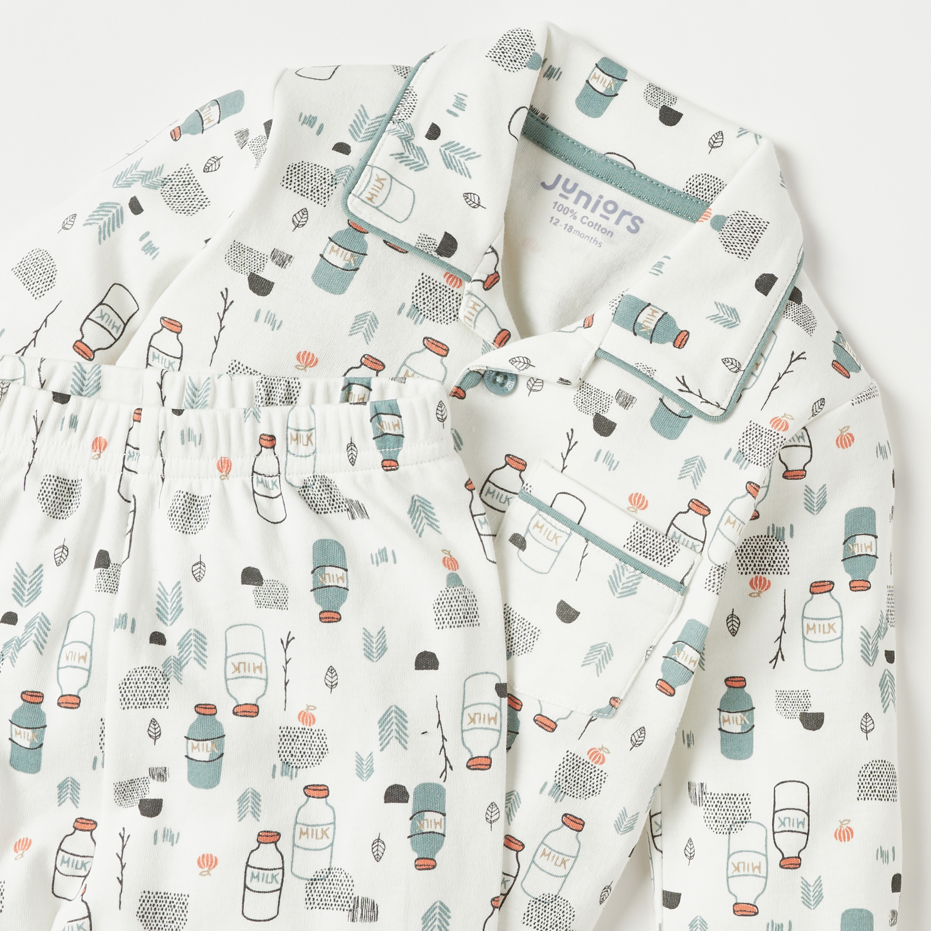 طقم بنطلون بيجاما وقميص بطبعات من جونيورز-baby-boys-clothing-nightwear-pyjamasets-image-4