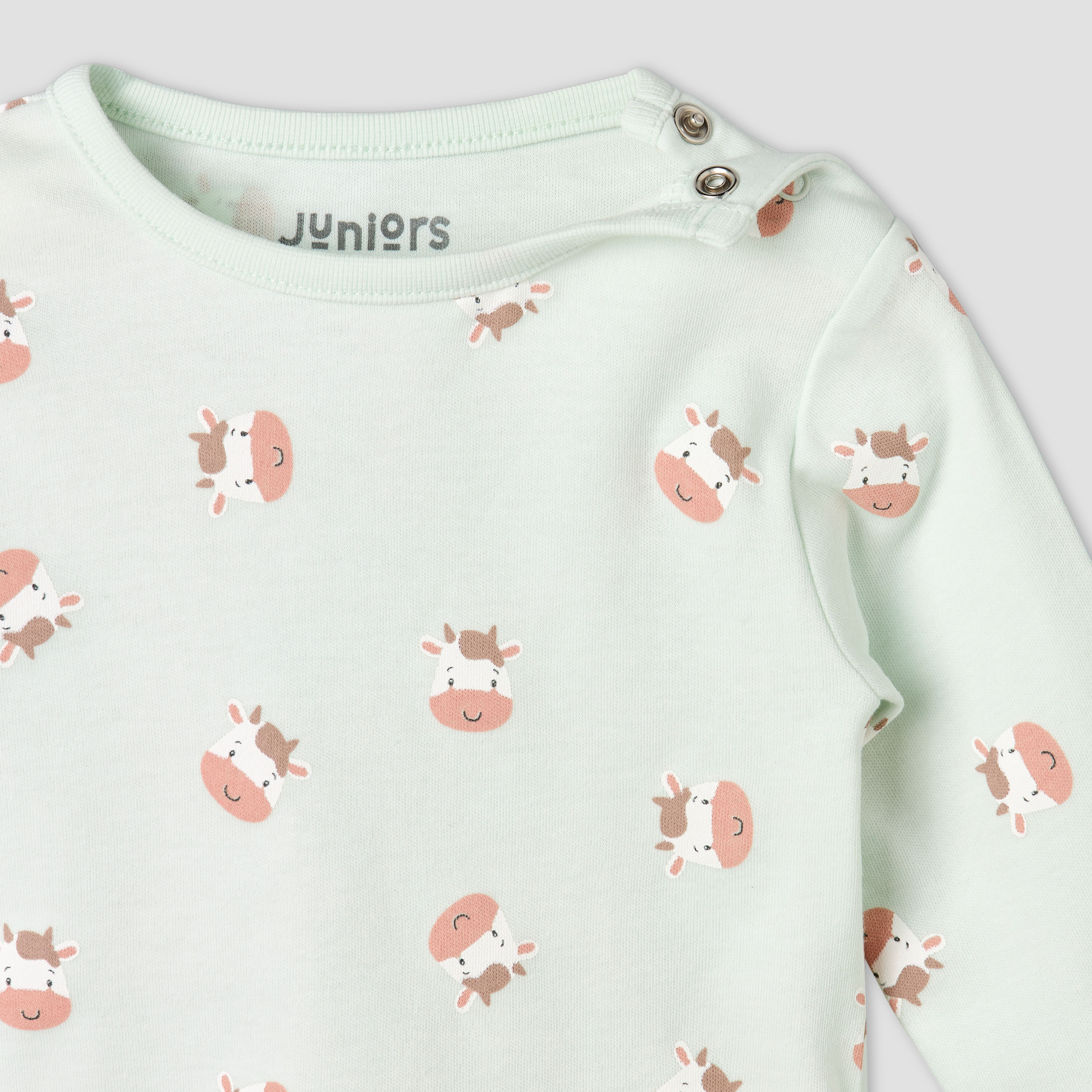 Pack of 4 Juniors Cotton Round Neck Long Sleeves Pyjama Set with Print-baby-girls-clothing-nightwear-pyjamasets-image-10