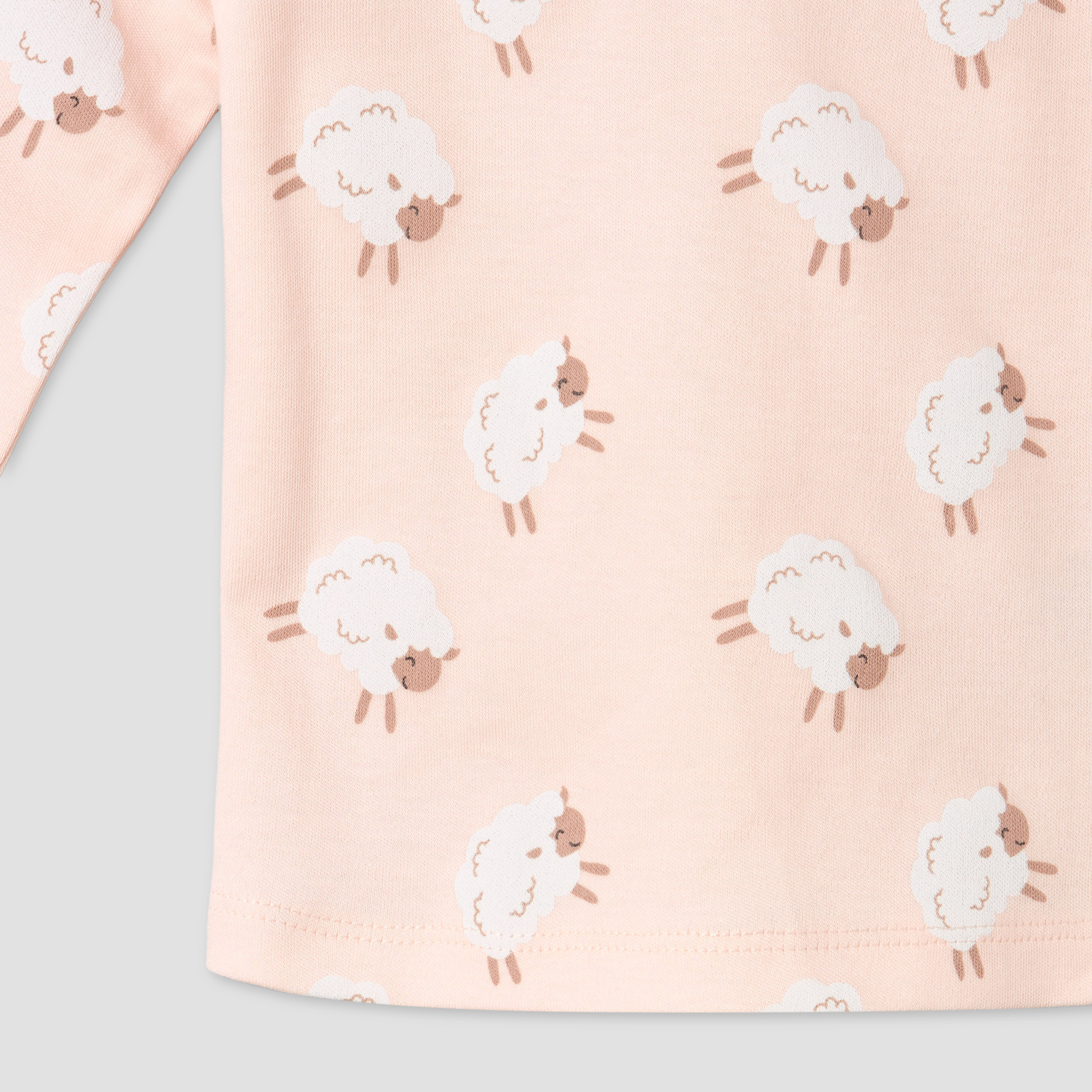 Pack of 4 Juniors Cotton Round Neck Long Sleeves Pyjama Set with Print-baby-girls-clothing-nightwear-pyjamasets-image-12