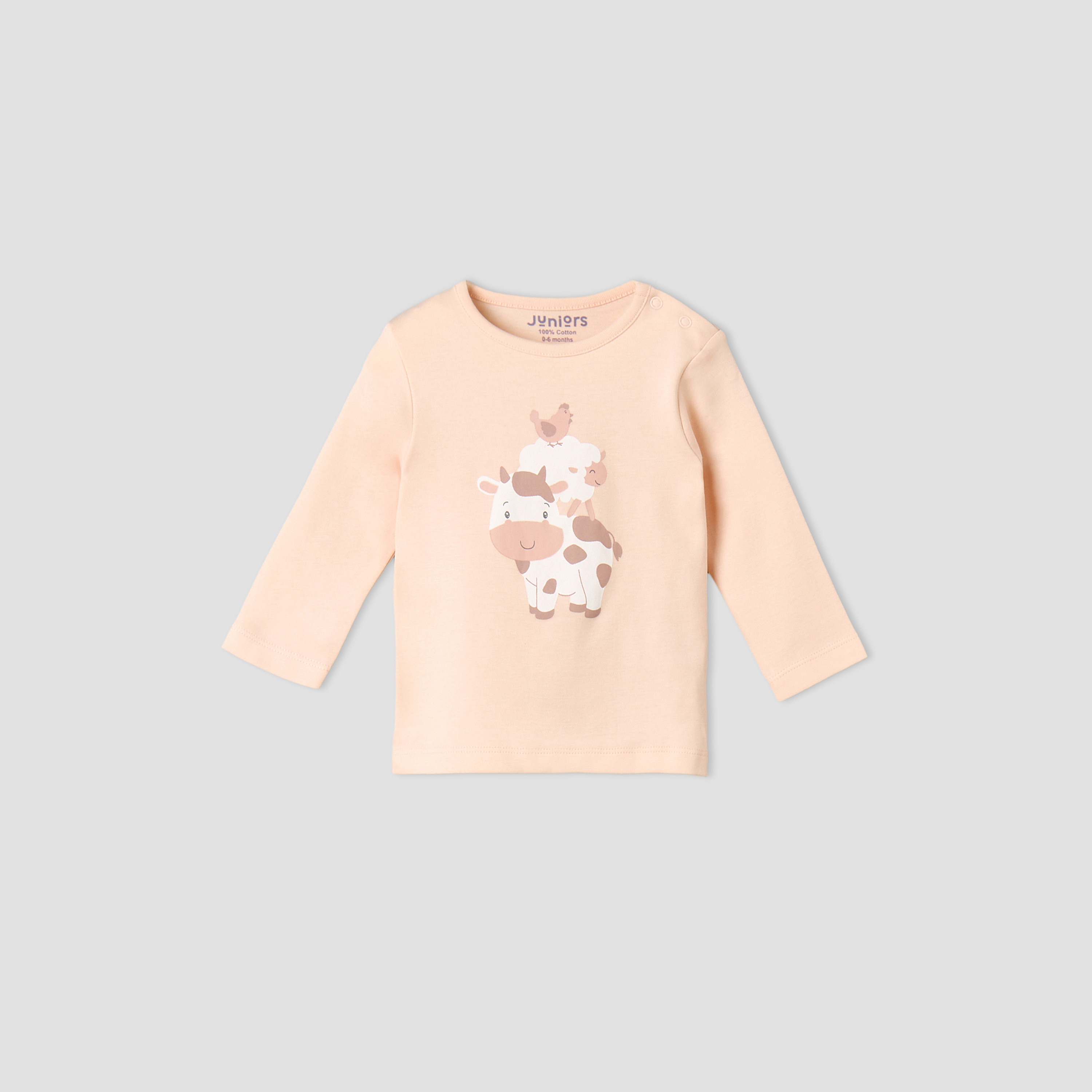 Pack of 4 Juniors Cotton Round Neck Long Sleeves Pyjama Set with Print-baby-girls-clothing-nightwear-pyjamasets-image-8