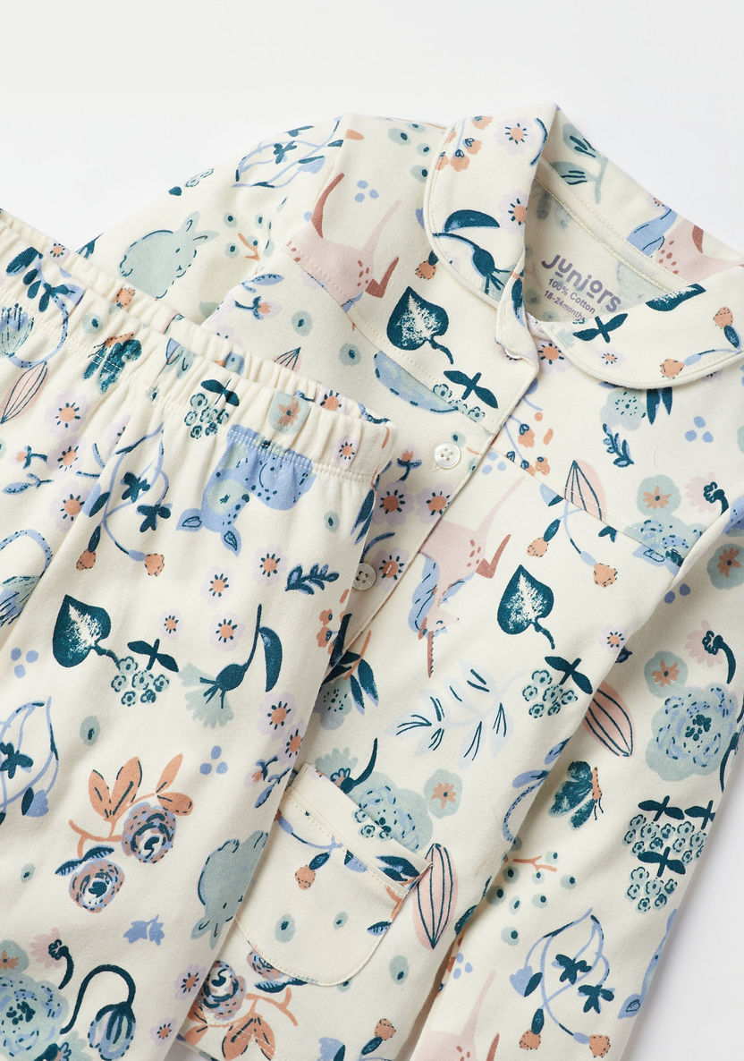Juniors All-Over Print Shirt and Pyjama Set-Pyjama Sets-image-3