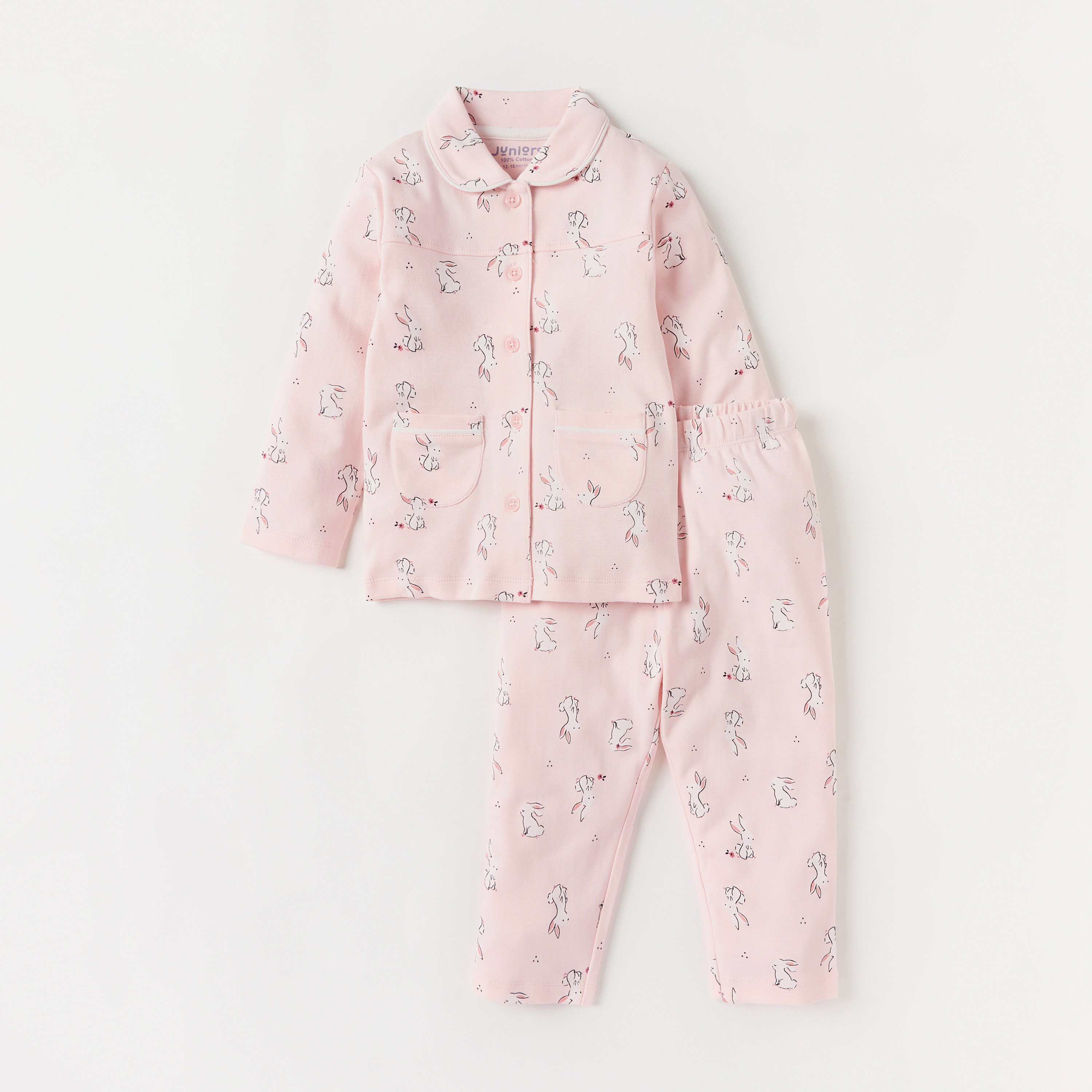 طقم بنطلون بيجاما وقميص بطبعات أرنب من جونيورز-promo_babyshop_Buy3for99_UAE130126-image-1