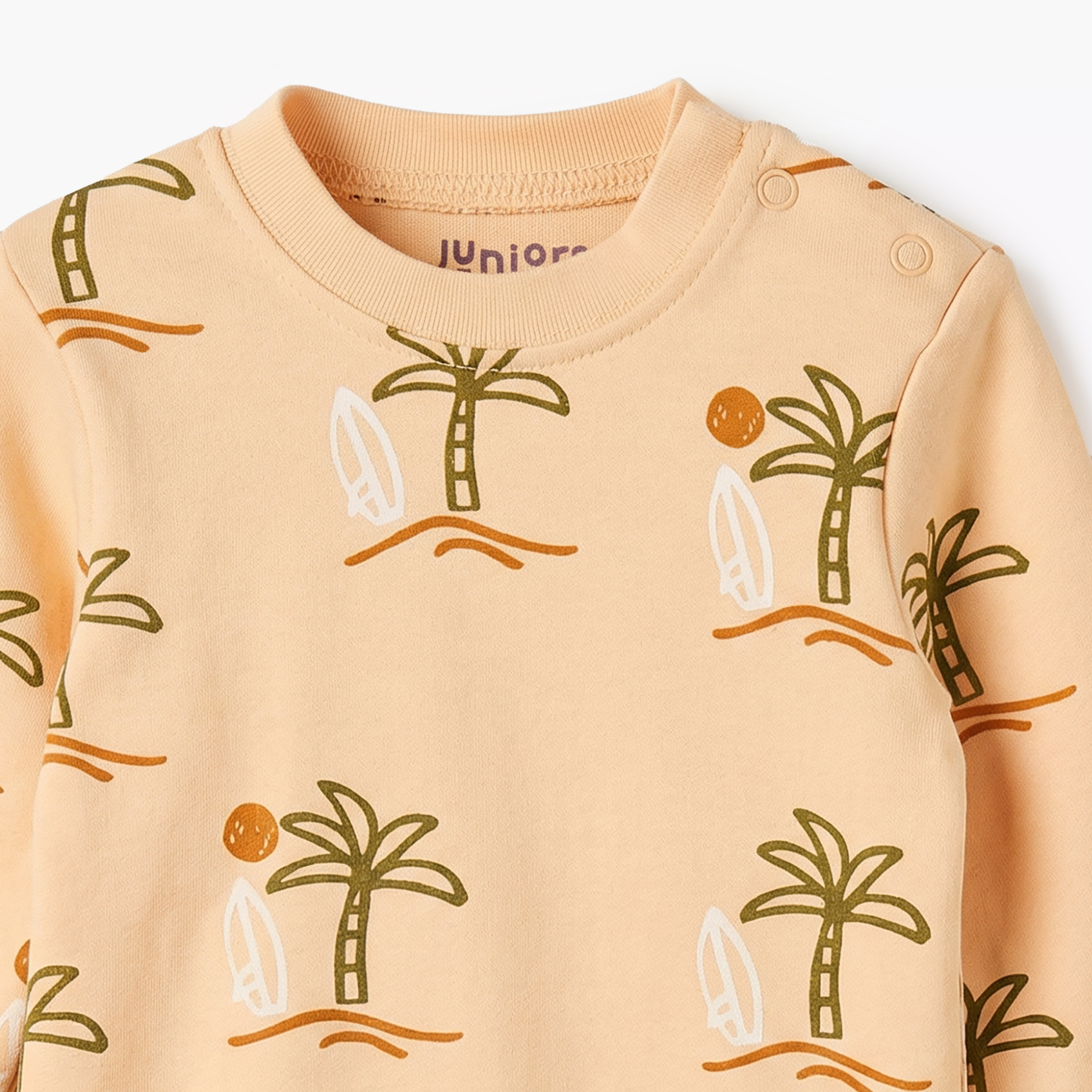 طقم بيجاما قطن بياقة مستديرة وأكمام طويلة وطبعات من جونيورز-baby-boys-clothing-nightwear-pyjamasets-image-4