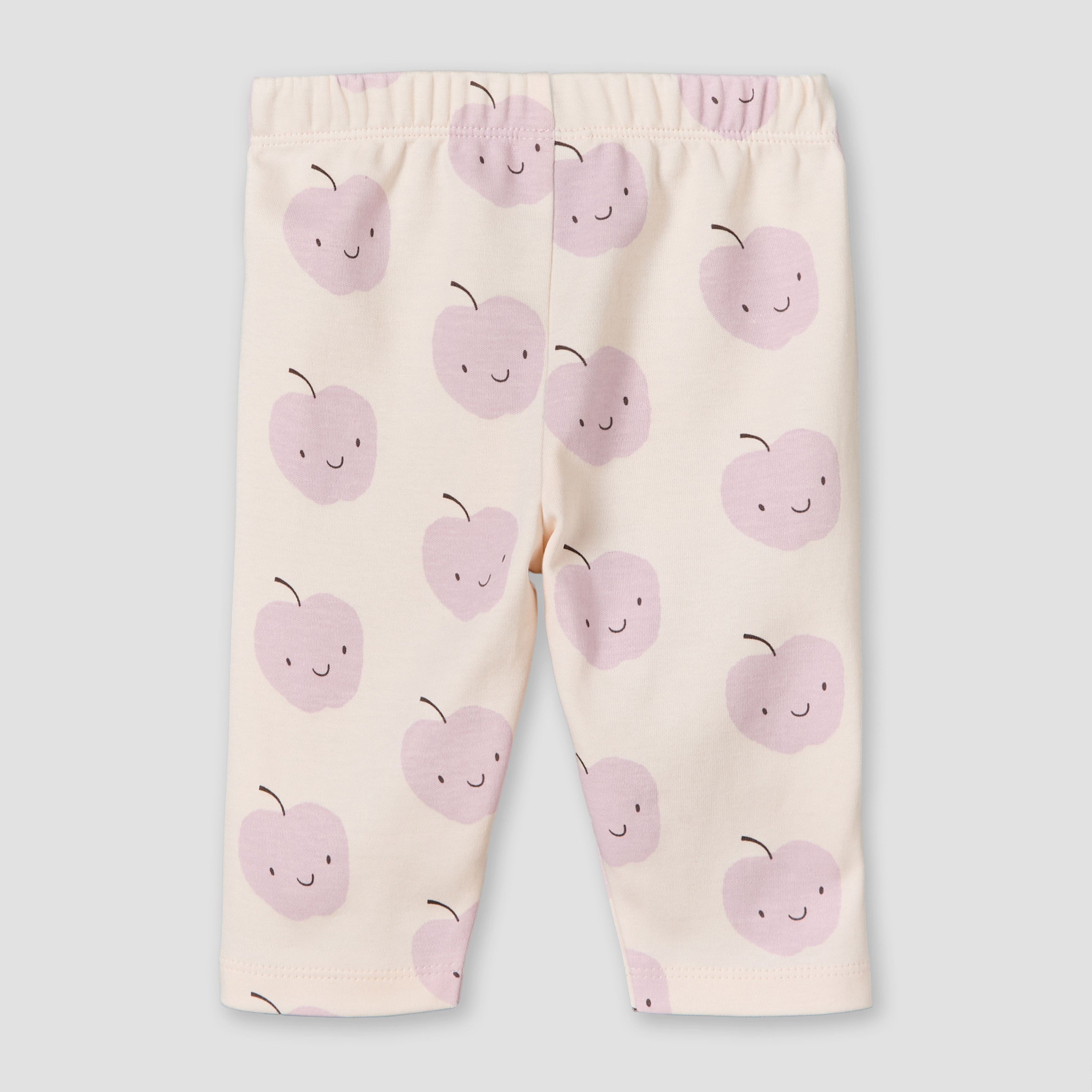طقم بيجاما قطنية بياقة دائرية وأكمام طويلة للبنات بطبعة تفاح-baby-girls-clothing-nightwear-pyjamasets-image-5