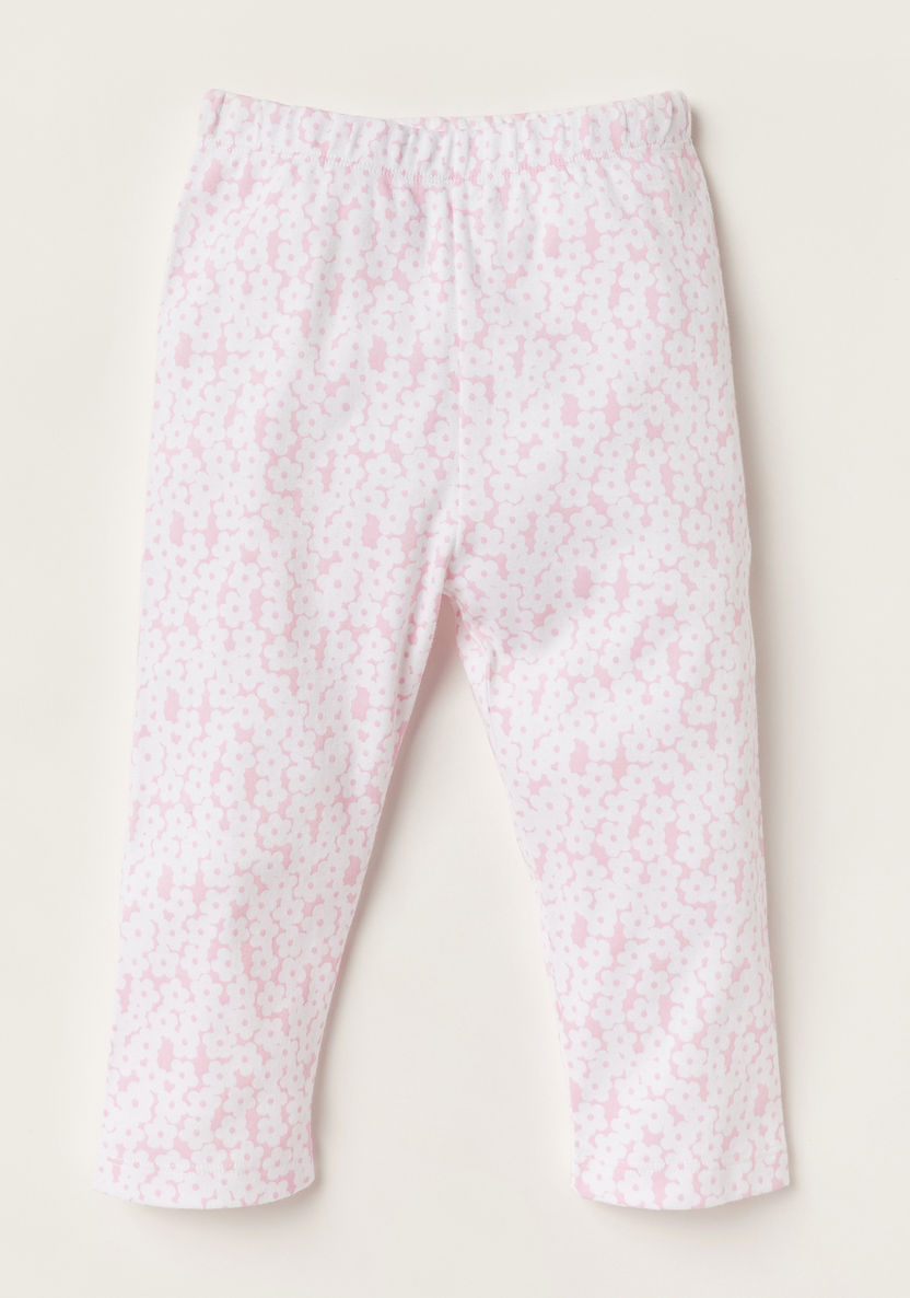 Juniors Floral Print Long Sleeve Shirt and Pyjama Set-Pyjama Sets-image-2