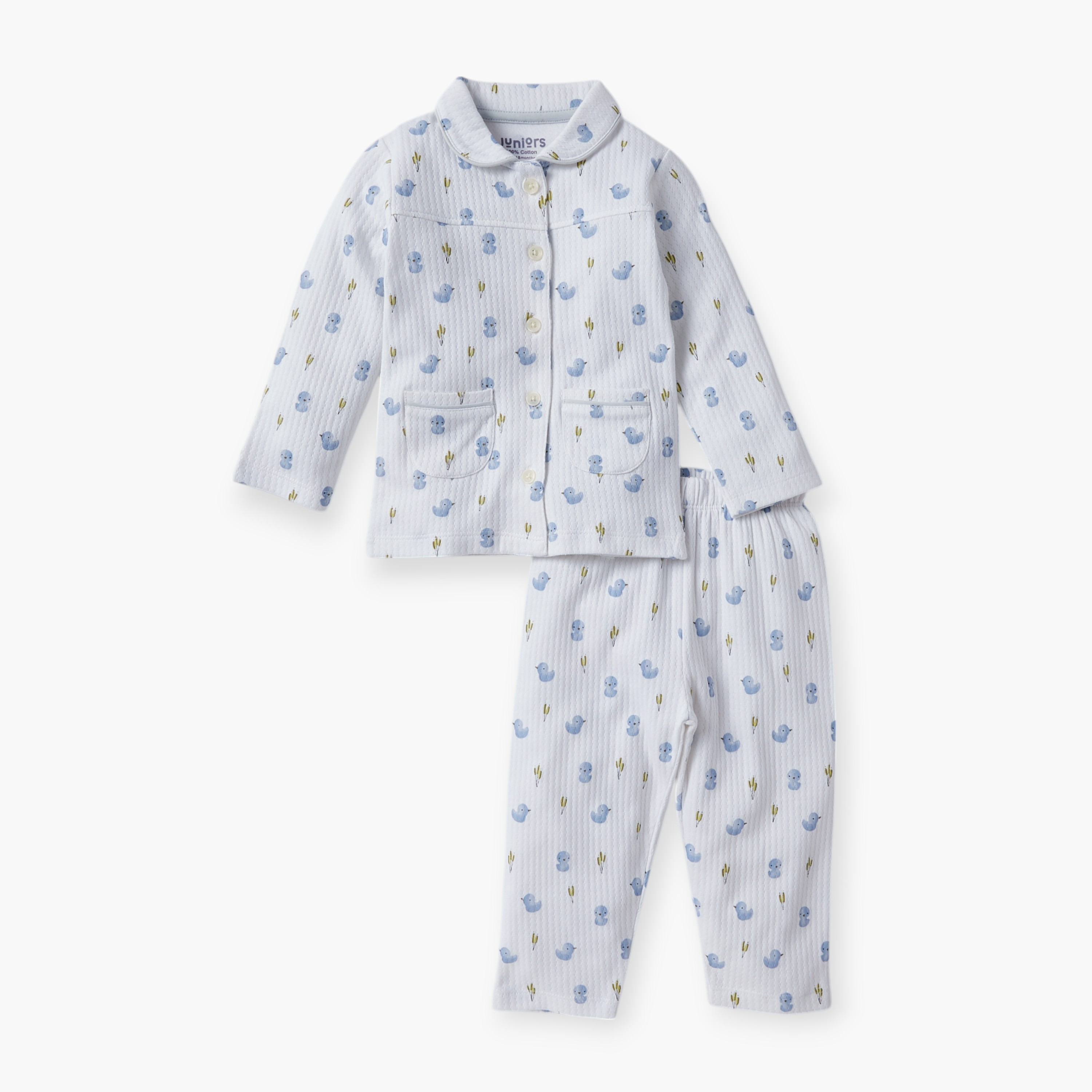 طقم بنطلون بيجاما وتيشيرت بأكمام طويلة وطبعات من جونيورز-baby-girls-clothing-nightwear-pyjamasets-image-1