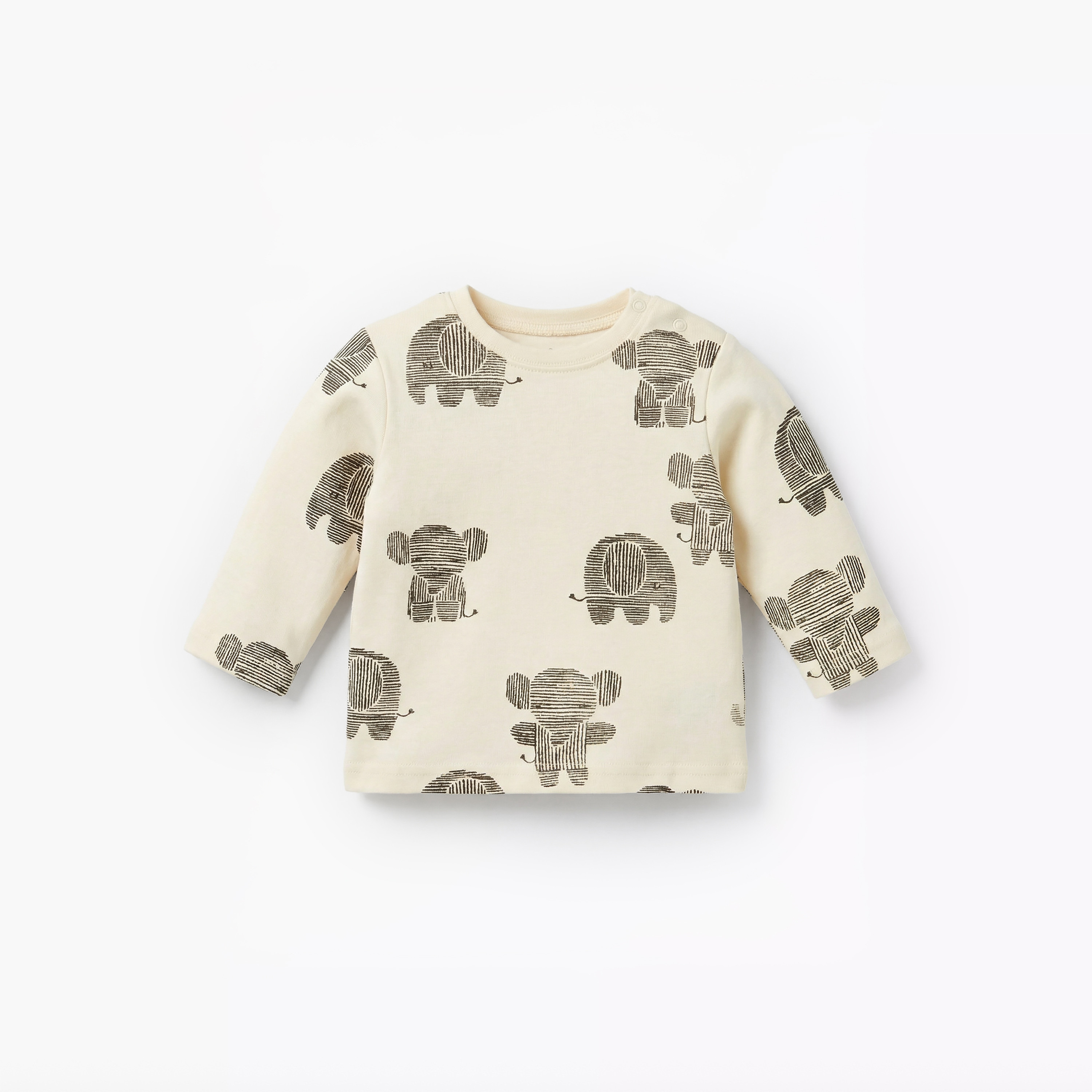 Juniors Cotton Round Neck Long Sleeves Pyjama Set with Elephant Print-baby-boys-clothing-nightwear-pyjamasets-image-3