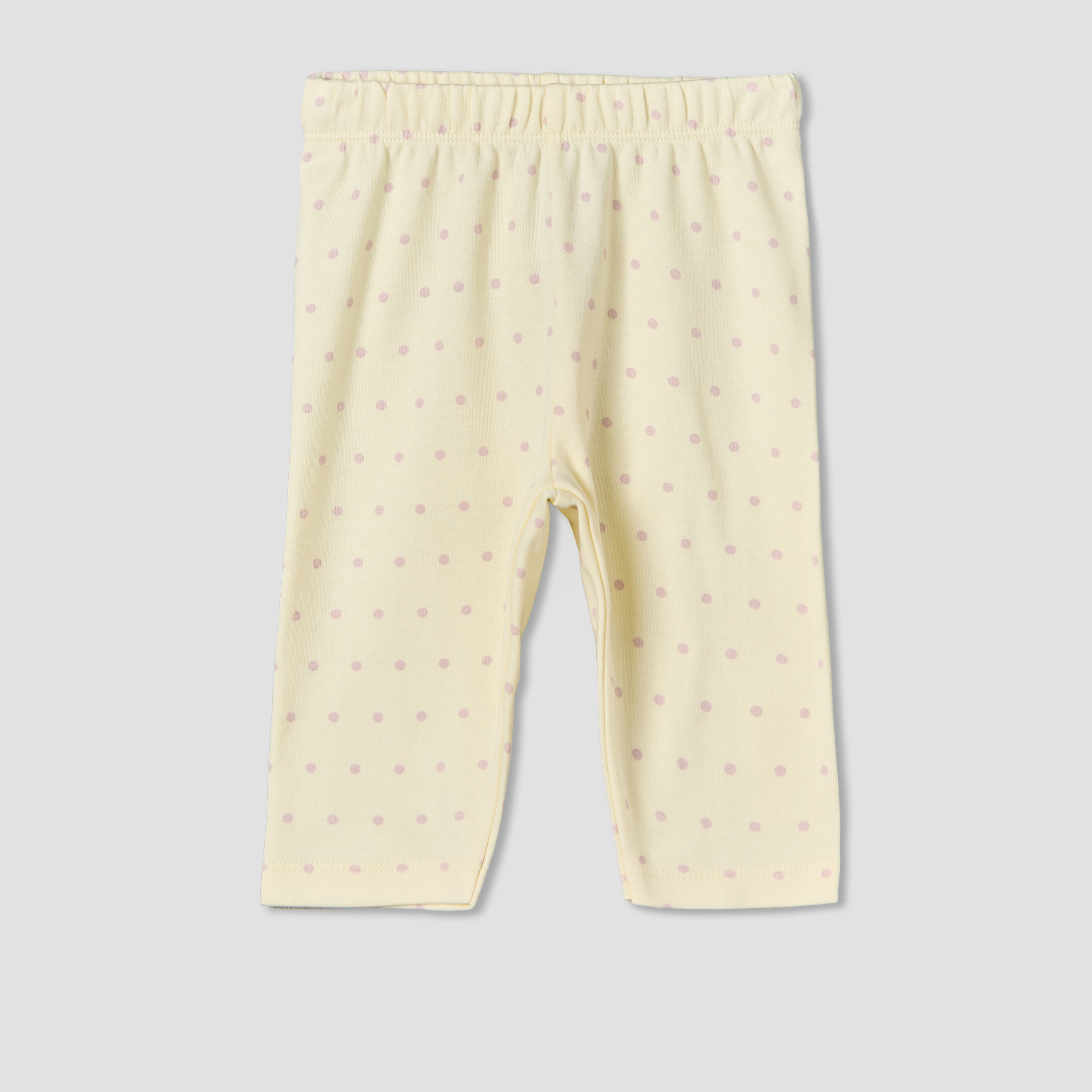 بيجاما قطنية للأطفال برقبة دائرية وأكمام طويلة مطبوعة بنقاط-baby-girls-clothing-nightwear-pyjamasets-image-3