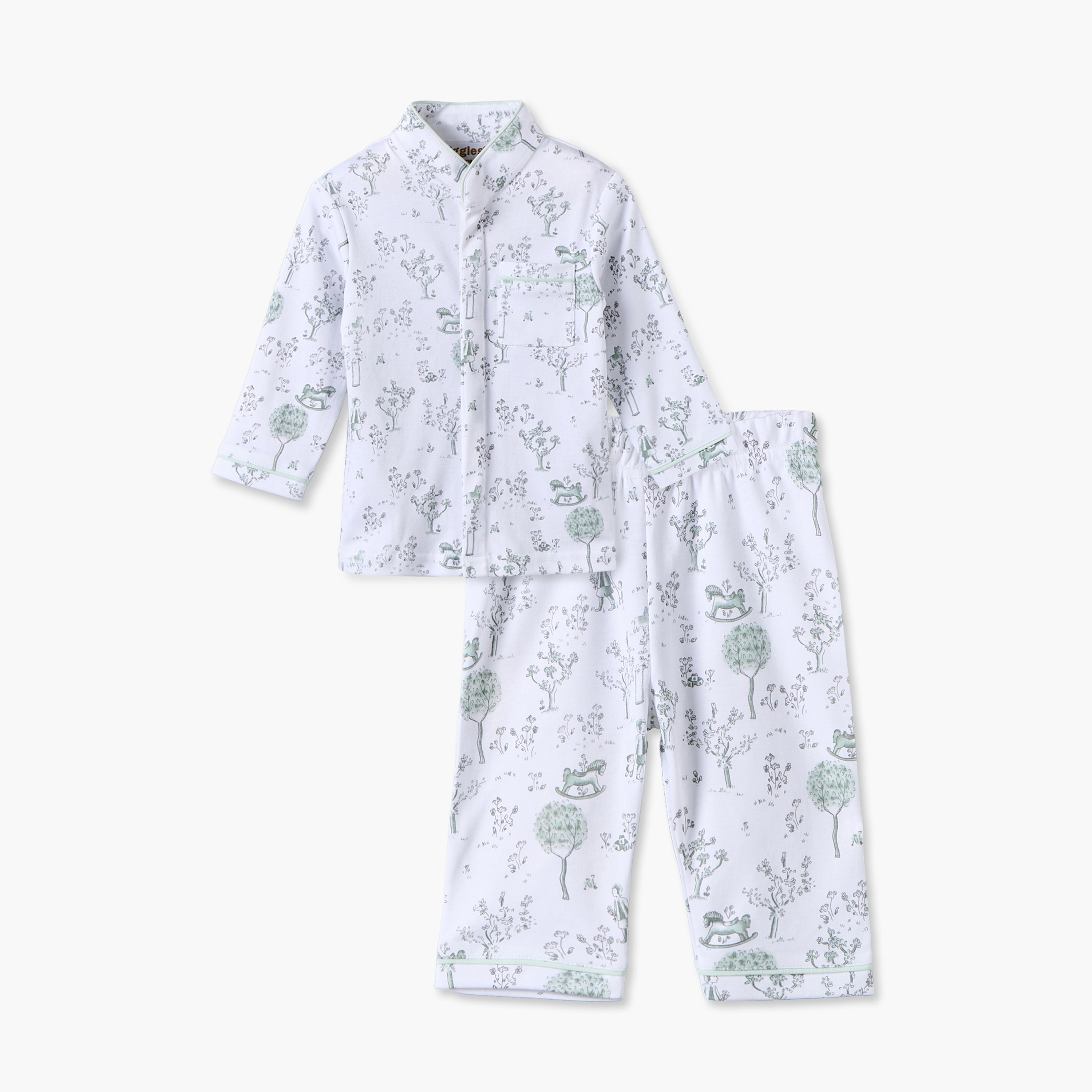 Juniors Collar Neck Long Sleeves Pyjama Set with Rocking Horse-baby-boys-clothing-nightwear-pyjamasets-image-2