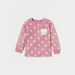 Juniors Cat Print Long Sleeves T-shirt and Pyjama Set-Pyjama Sets-thumbnailMobile-1