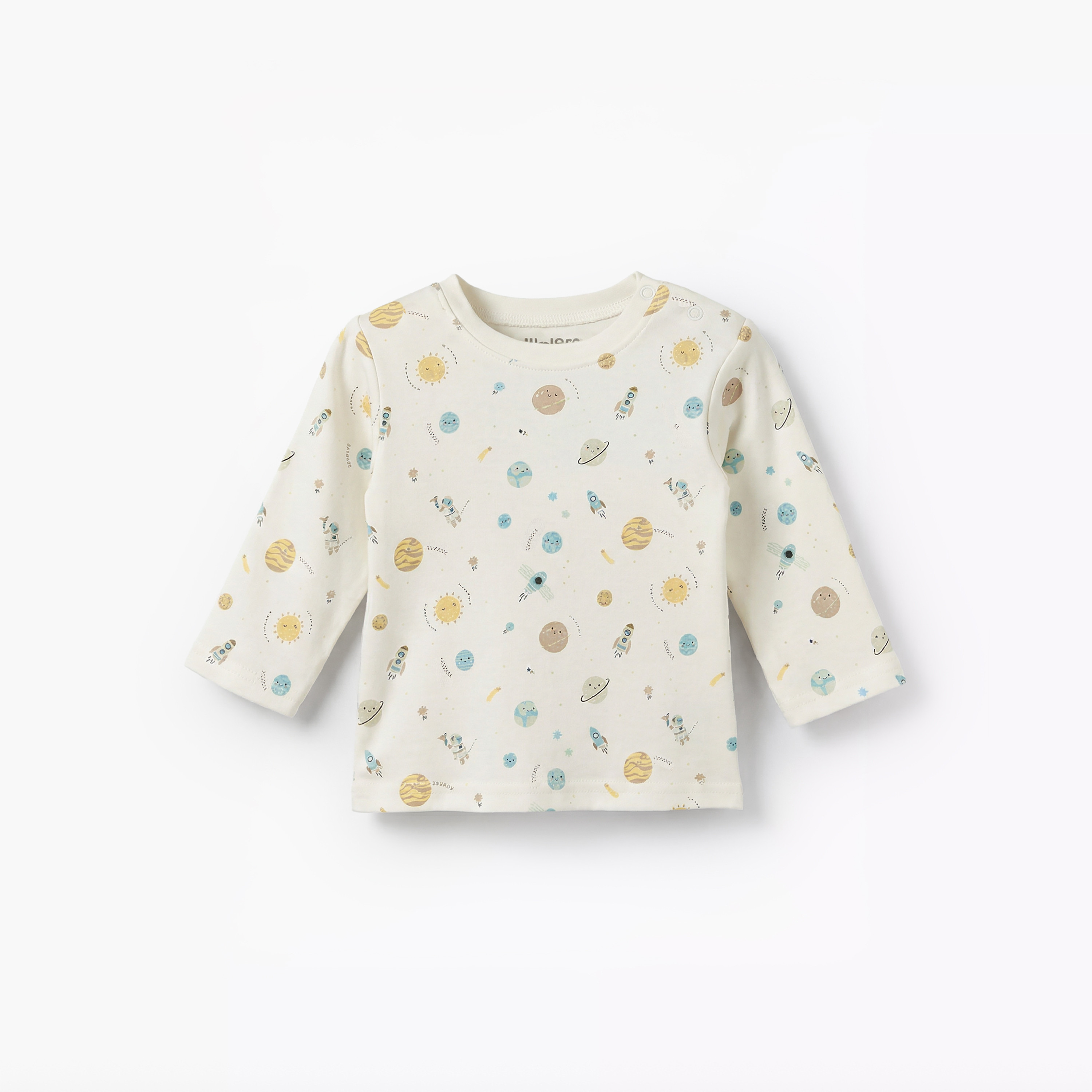 Juniors Cotton Round Neck Long Sleeves Pyjama Set with Space Print-baby-boys-clothing-nightwear-pyjamasets-image-3