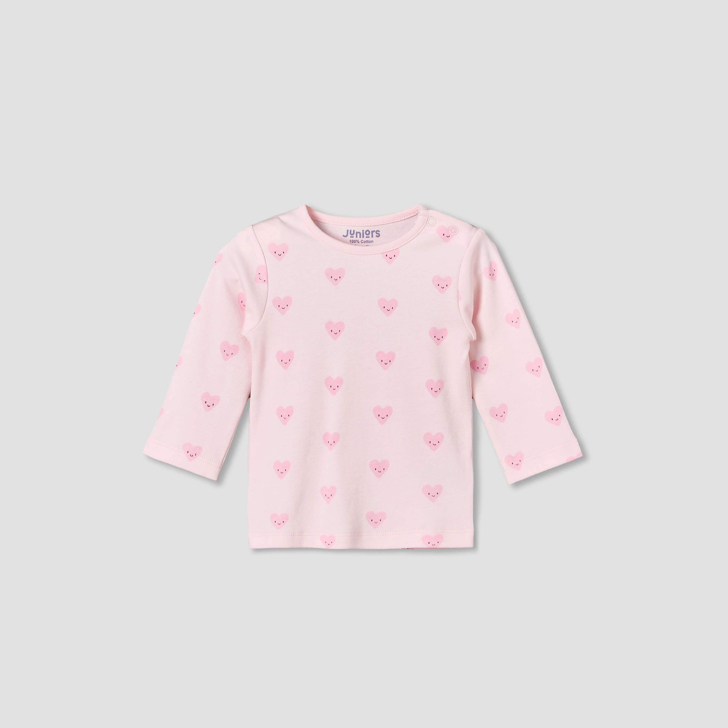طقم بيجاما قطن برقبة مستديرة وأكمام طويلة وطبعات من جونيورز-baby-girls-clothing-nightwear-pyjamasets-image-2