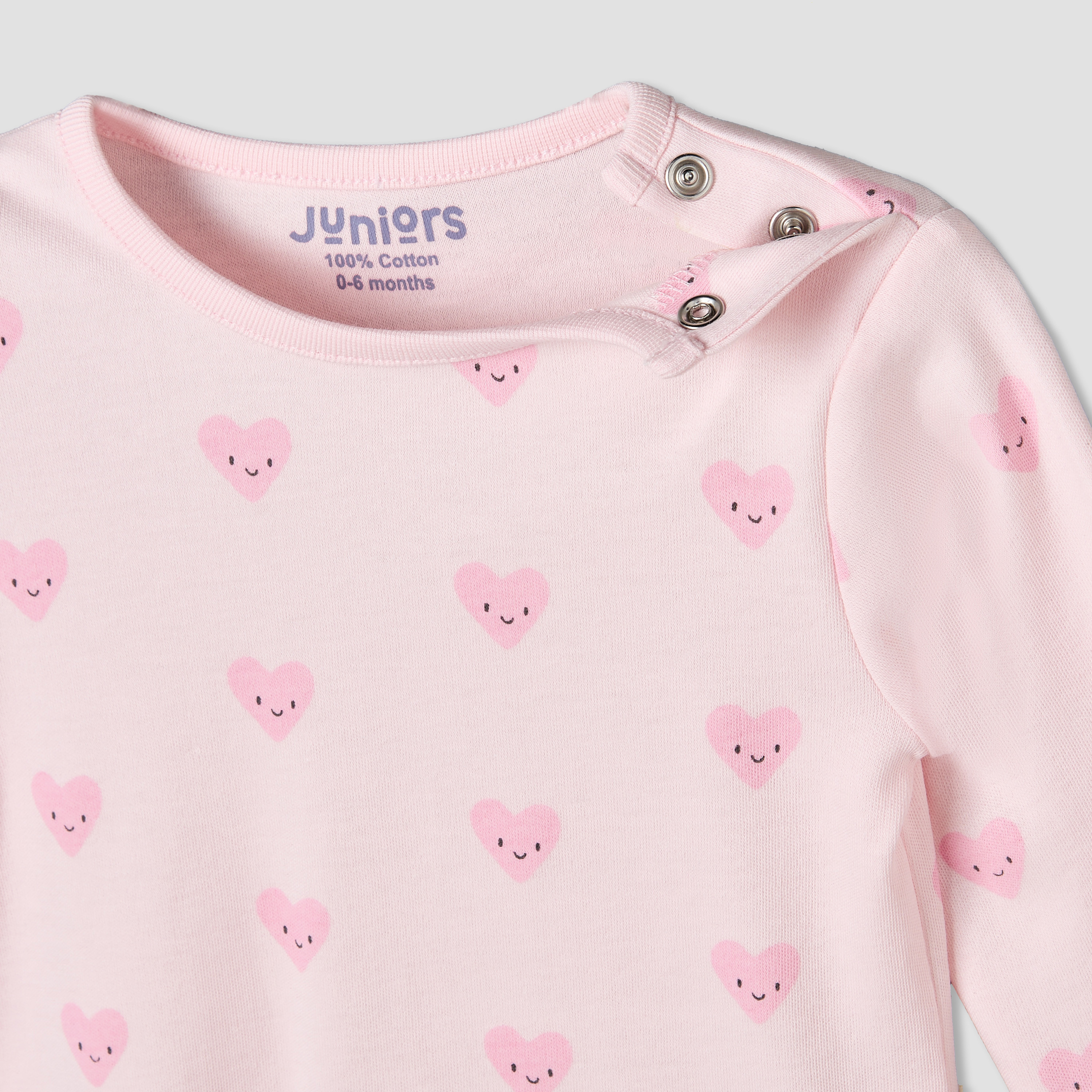 طقم بيجاما قطن برقبة مستديرة وأكمام طويلة وطبعات من جونيورز-baby-girls-clothing-nightwear-pyjamasets-image-6