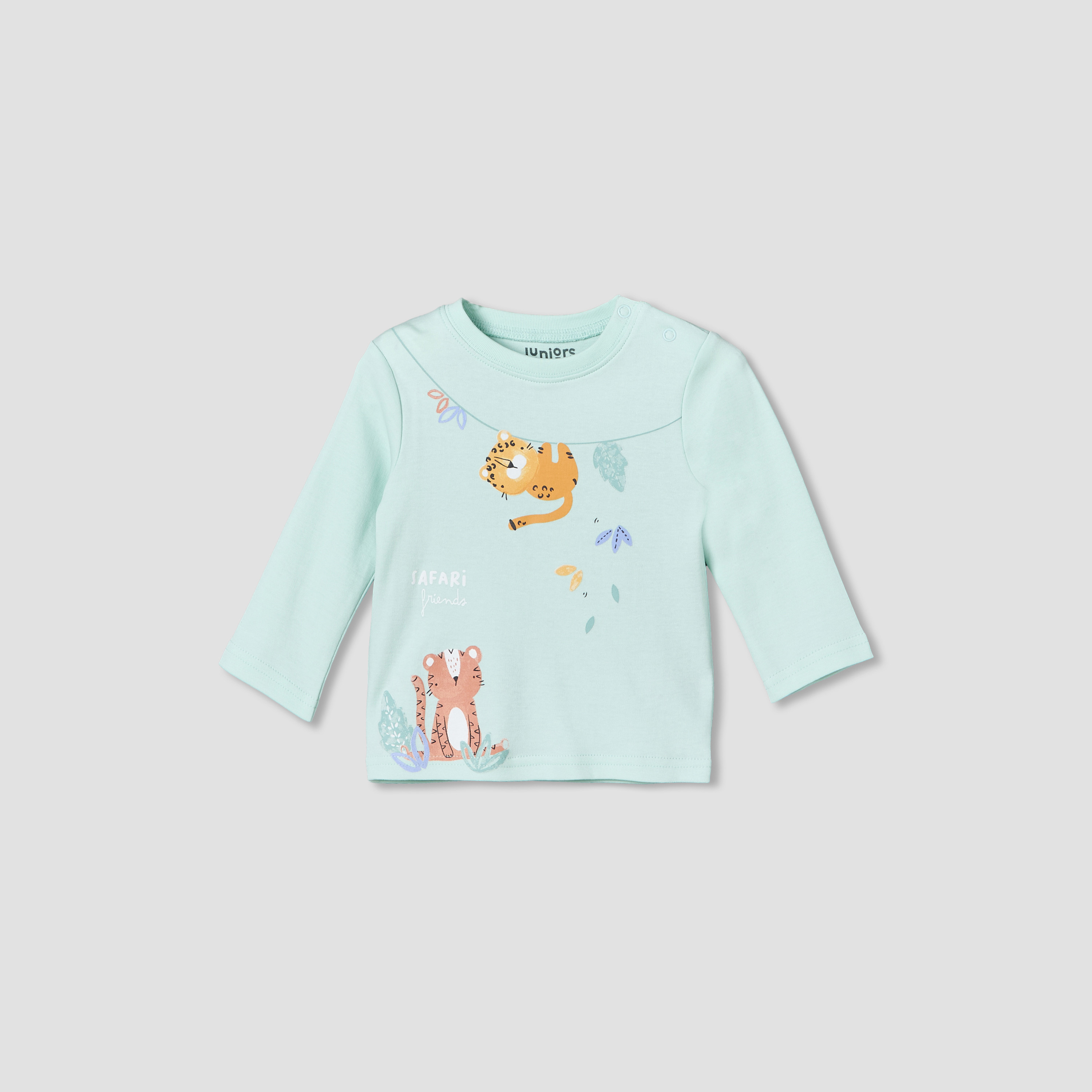 Juniors Cotton Round Neck Long Sleeves Pyjama Set with Safari Print-baby-boys-clothing-nightwear-pyjamasets-image-2