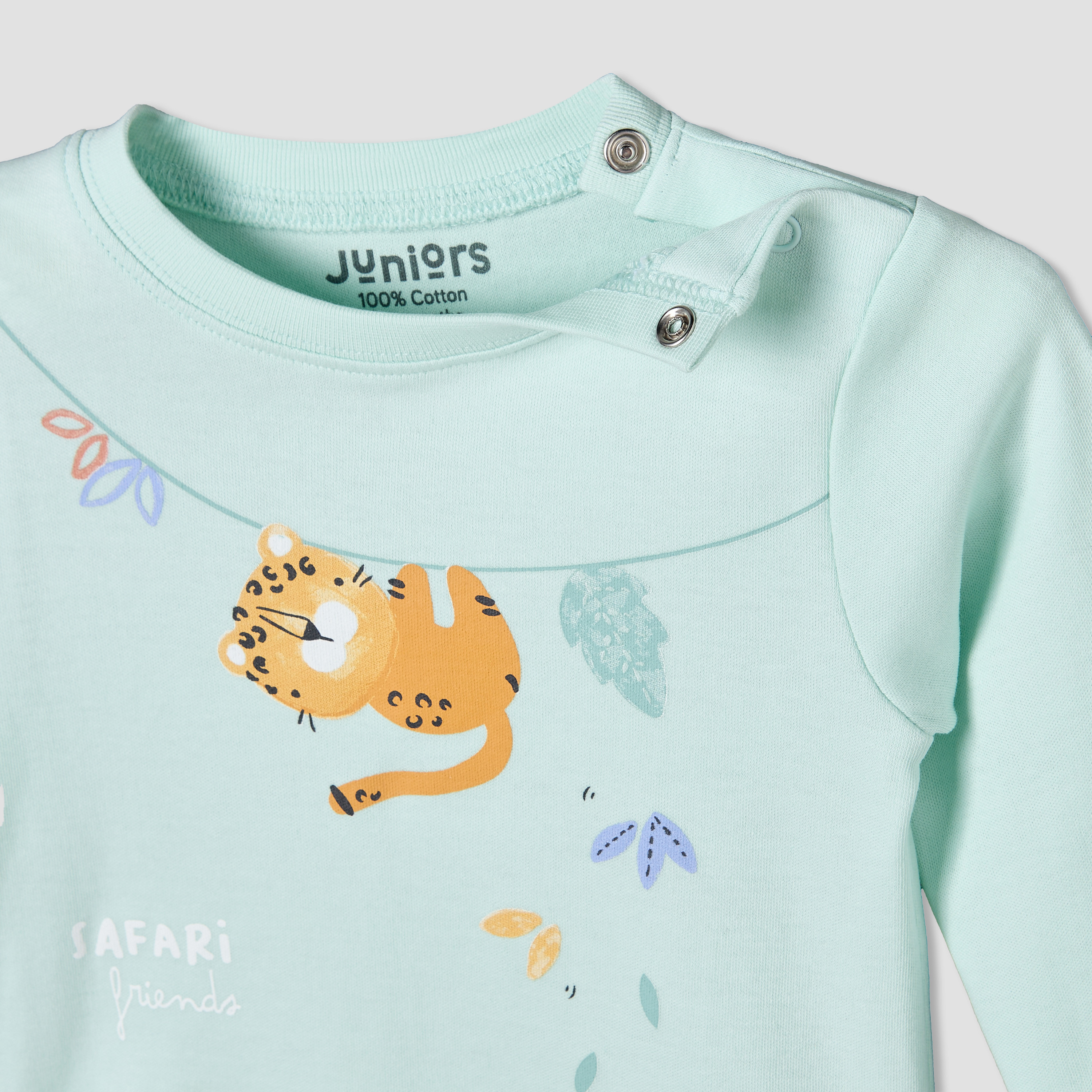 Juniors Cotton Round Neck Long Sleeves Pyjama Set with Safari Print-baby-boys-clothing-nightwear-pyjamasets-image-6