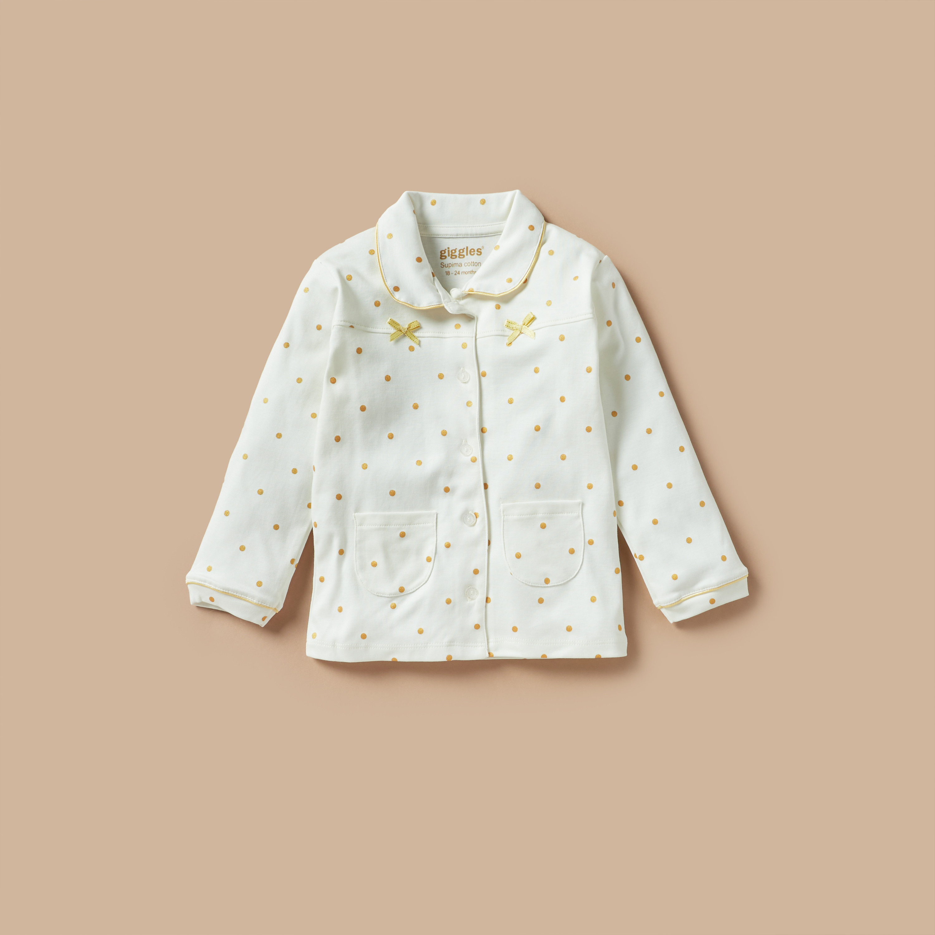 Juniors All-Over Polka Dot Print Shirt and Pyjama Set-baby-girls-clothing-nightwear-pyjamasets-image-2