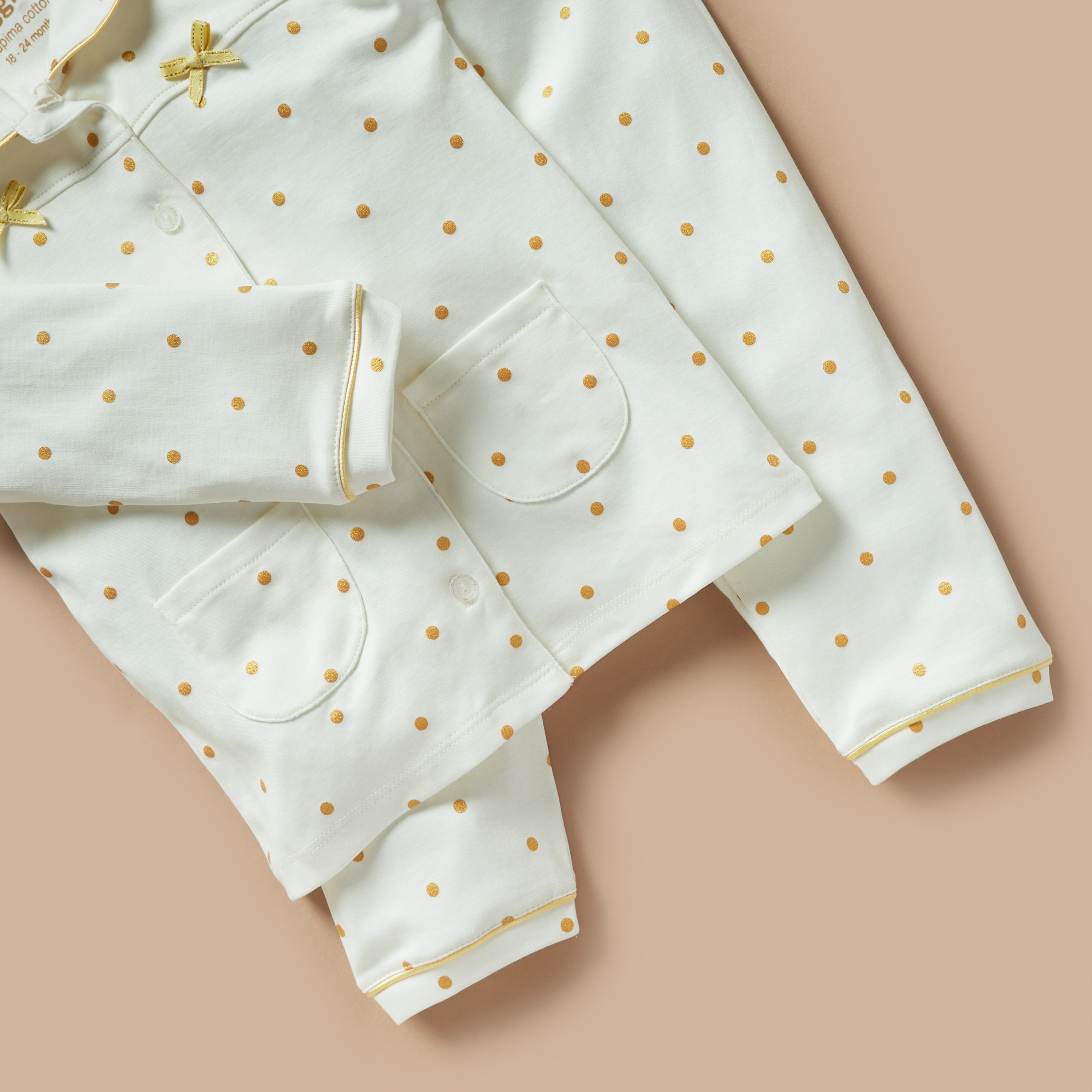Juniors All-Over Polka Dot Print Shirt and Pyjama Set-baby-girls-clothing-nightwear-pyjamasets-image-5