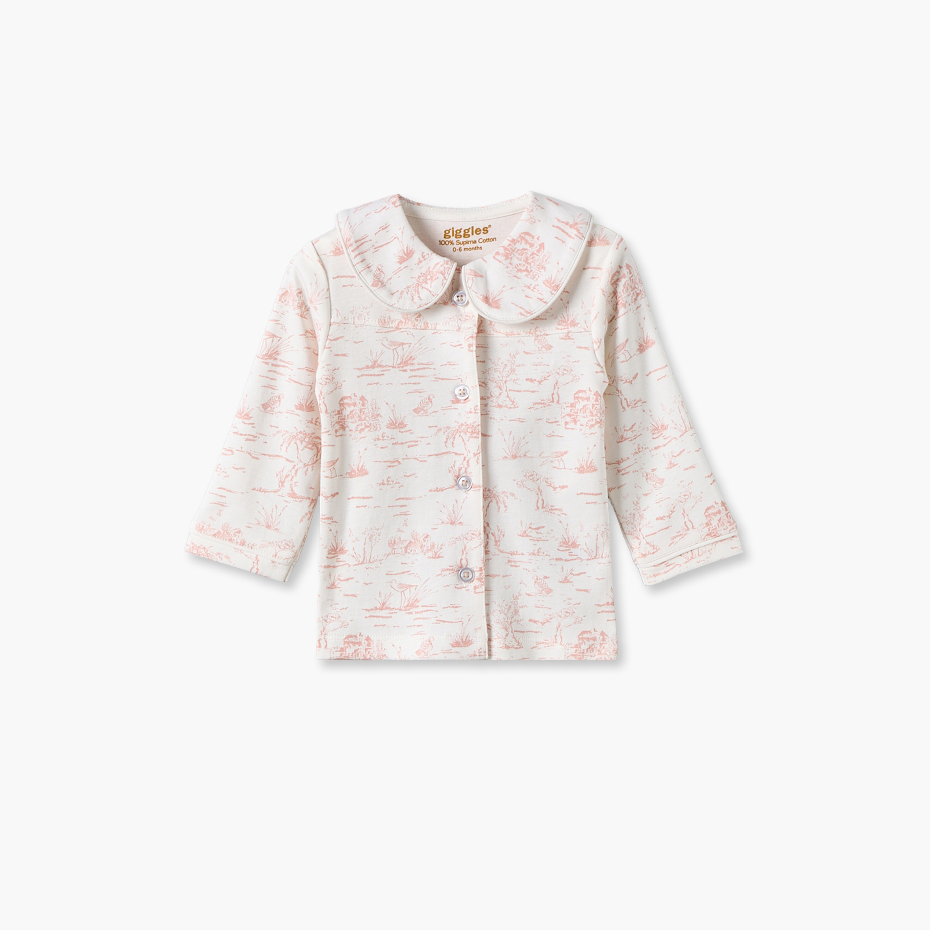 Juniors Cotton Peter Pan Collar Long Sleeves Pyjama Set with Forest Print-baby-girls-clothing-nightwear-pyjamasets-image-3
