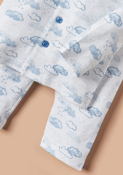 Juniors Cloud Print Shirt and Pyjama Set-Pyjama Sets-image-4