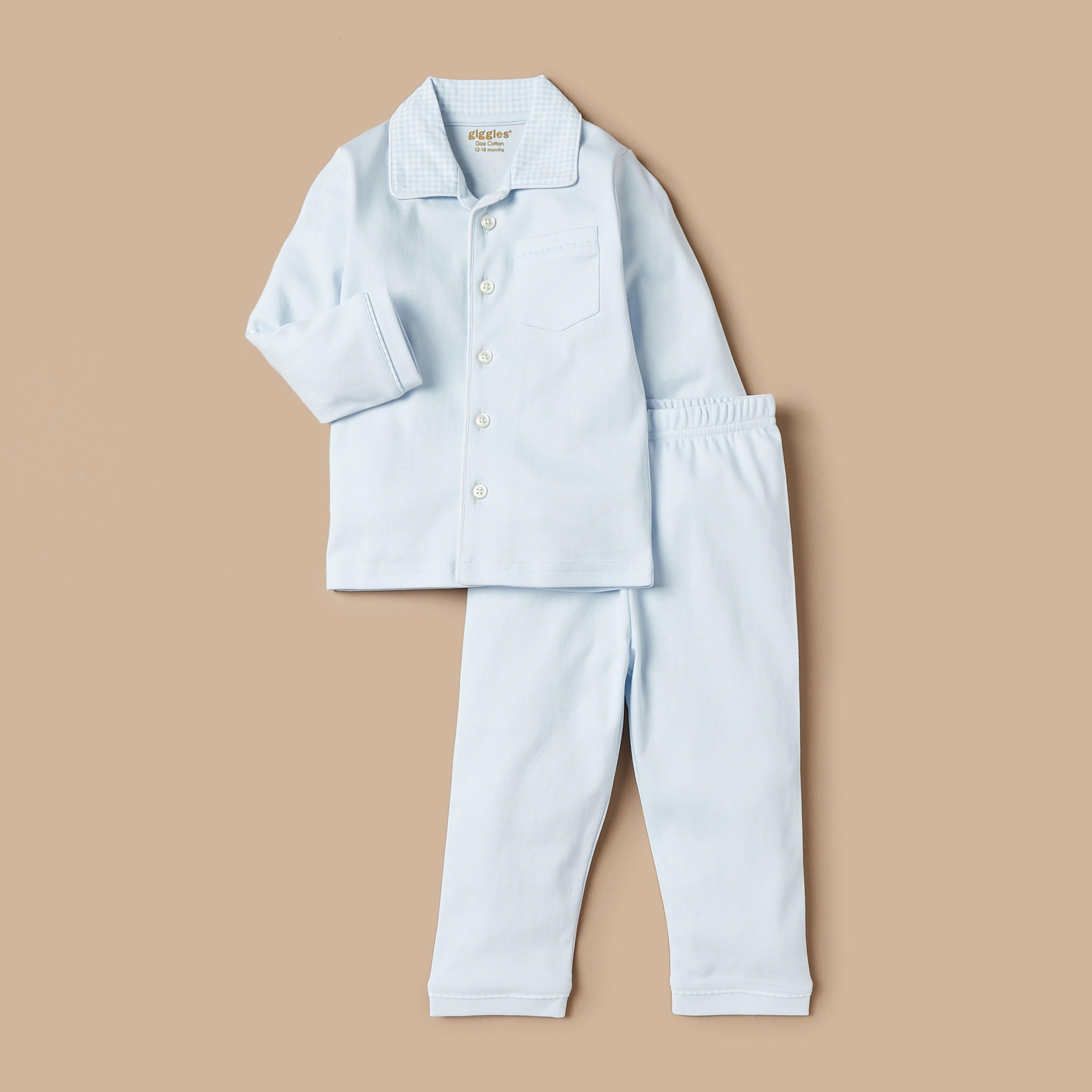 Giggles Solid Shirt and Pyjama Set-baby-boys-clothing-nightwear-pyjamasets-image-1