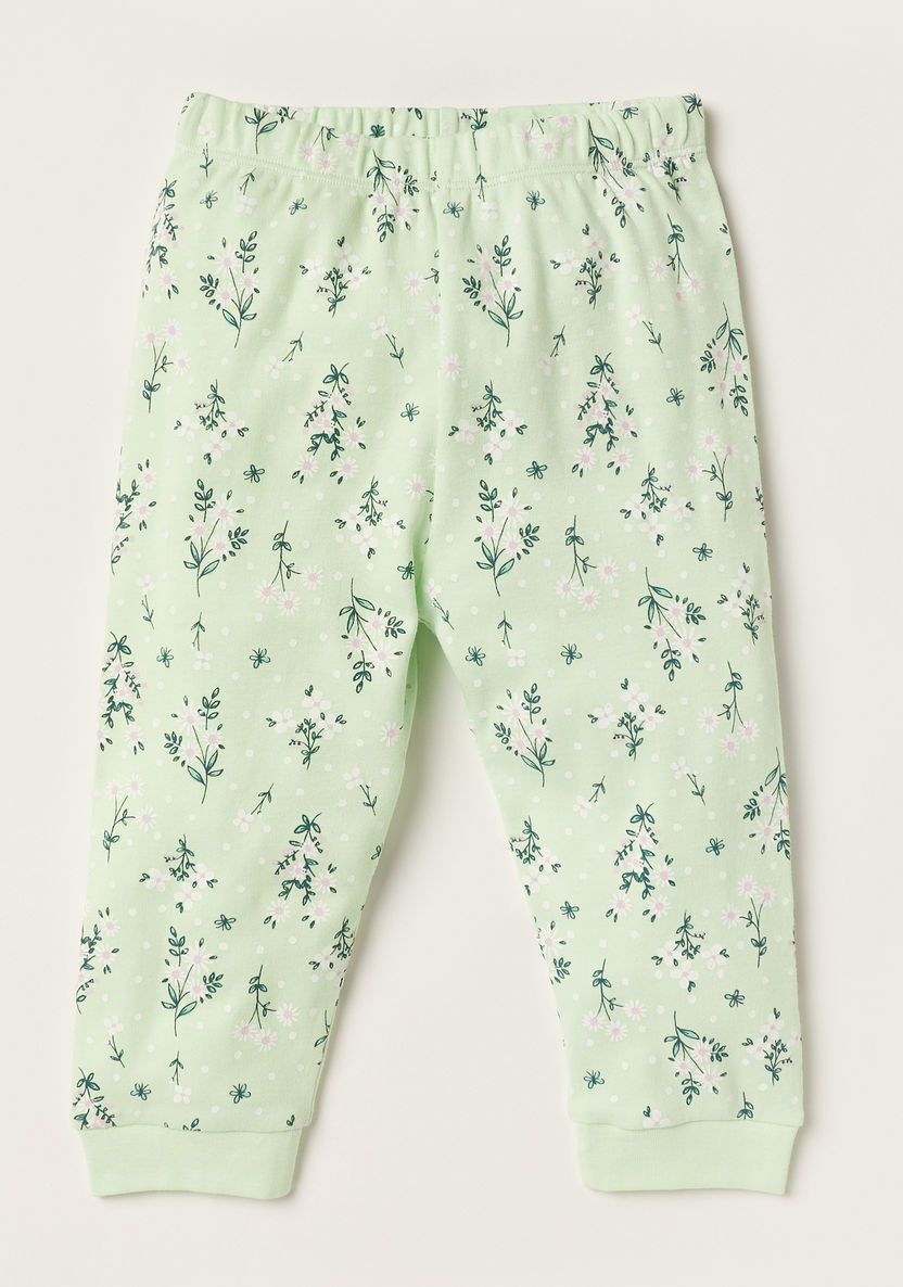 Juniors Printed Long Sleeve T-shirt and Pyjama Set-Pyjama Sets-image-2