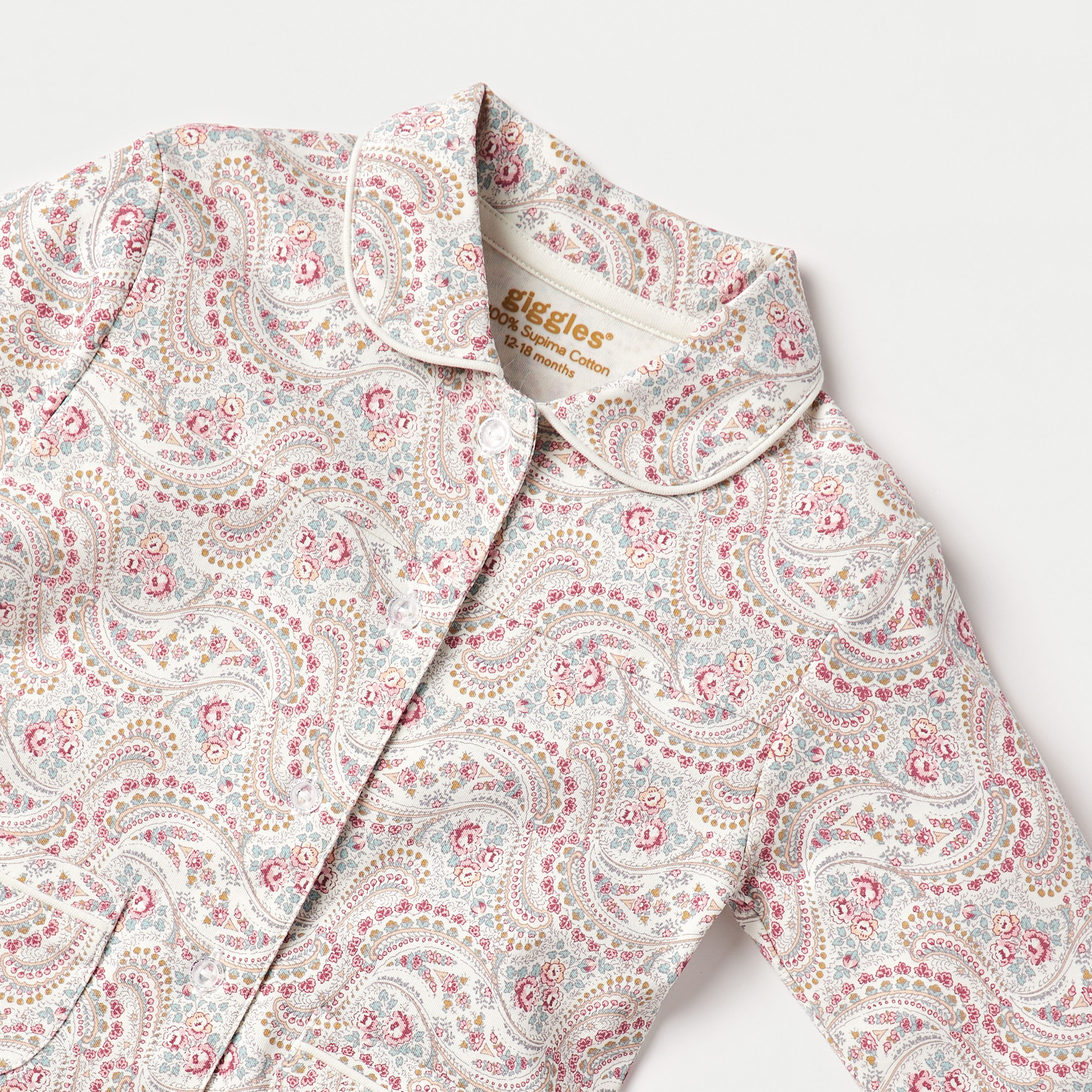 Giggles All-Over Paisley Print Long Sleeves Shirt and Pyjama Set-baby-girls-clothing-nightwear-pyjamasets-image-4