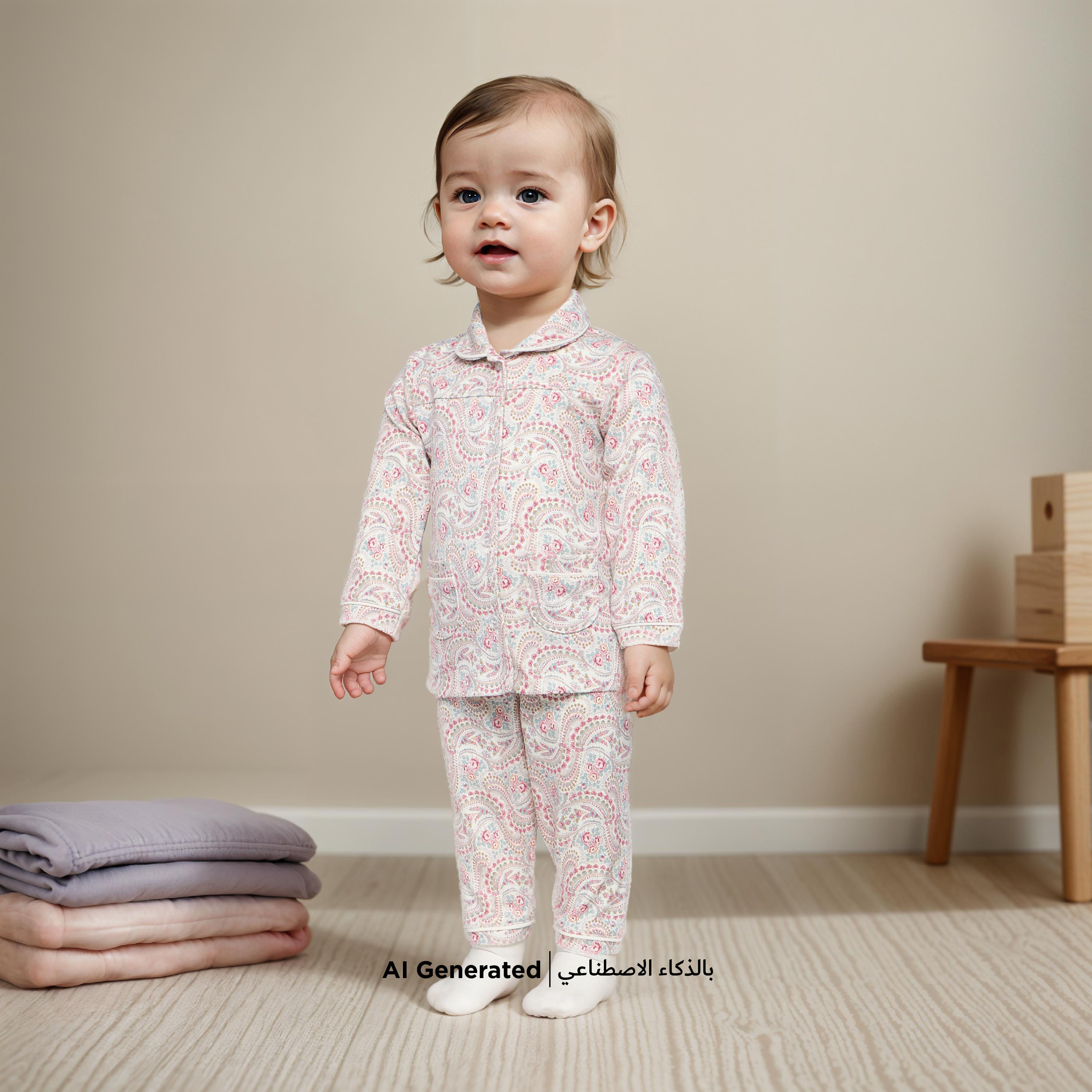 Giggles All-Over Paisley Print Long Sleeves Shirt and Pyjama Set-baby-girls-clothing-nightwear-pyjamasets-image-6