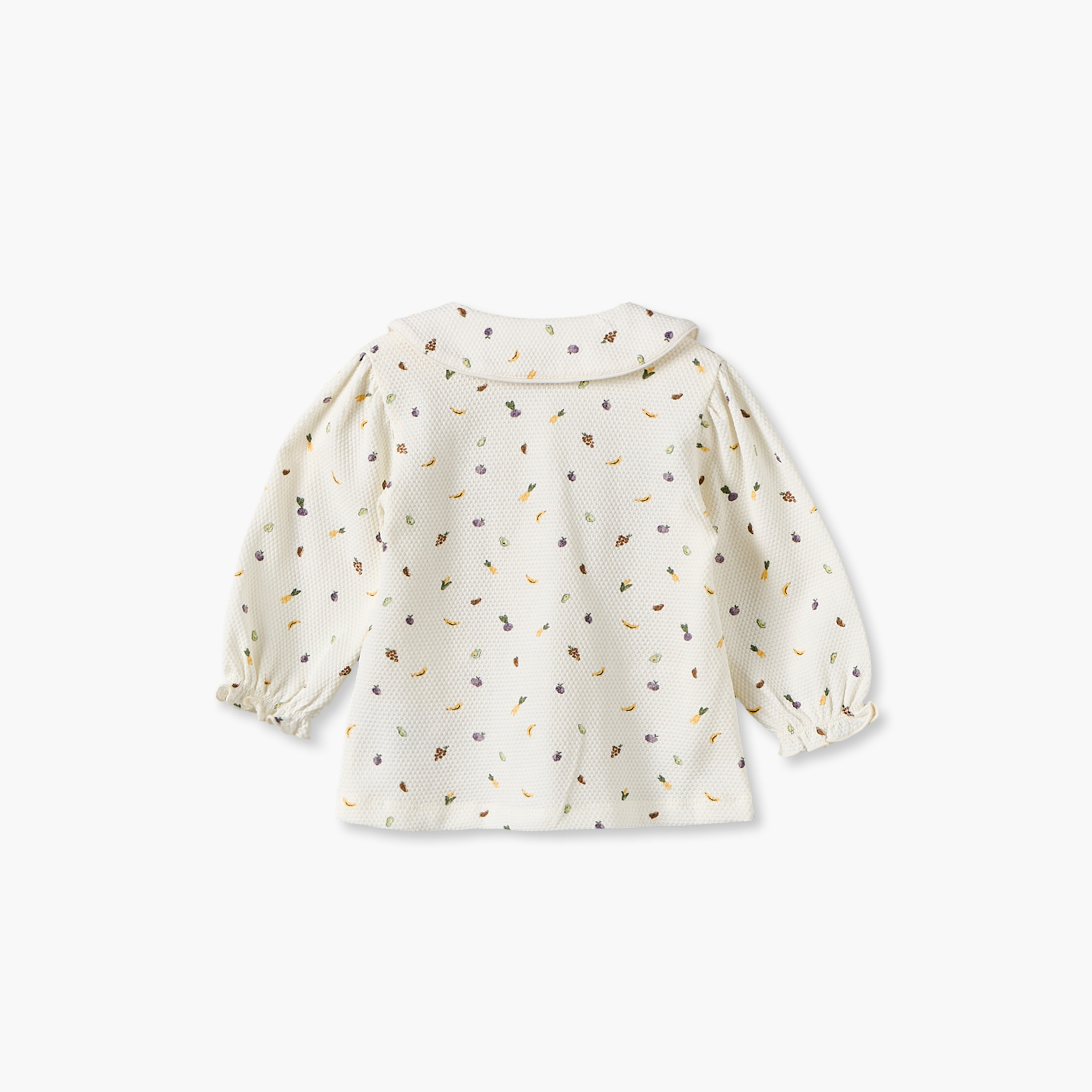 طقم بيجاما قطن بياقة وأكمام طويلة بطبعات فواكه من جونيورز-baby-girls-clothing-nightwear-pyjamasets-image-5