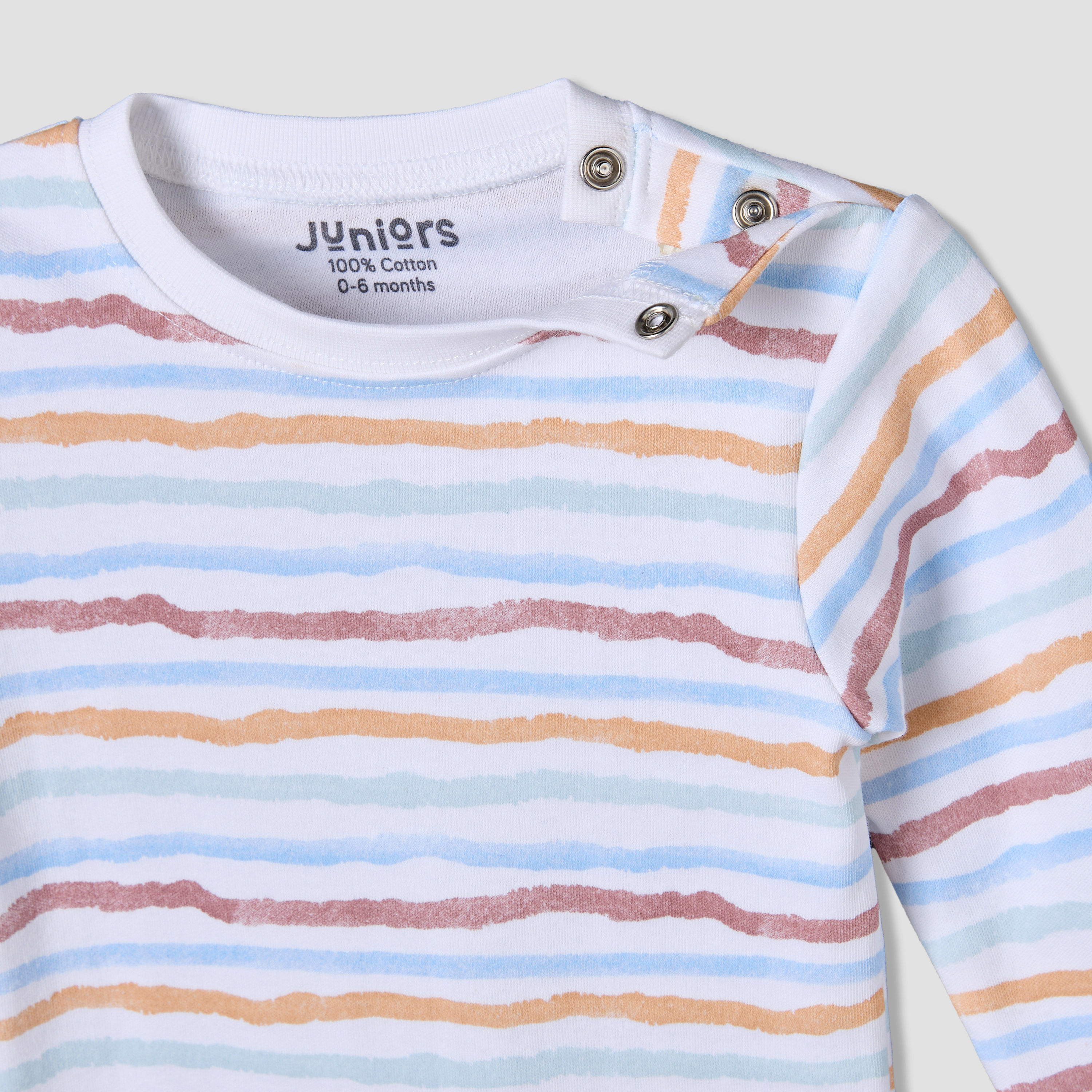 Juniors Cotton Crew Neck Long Sleeves Pyjama Set with Stripes-baby-boys-clothing-nightwear-pyjamasets-image-6