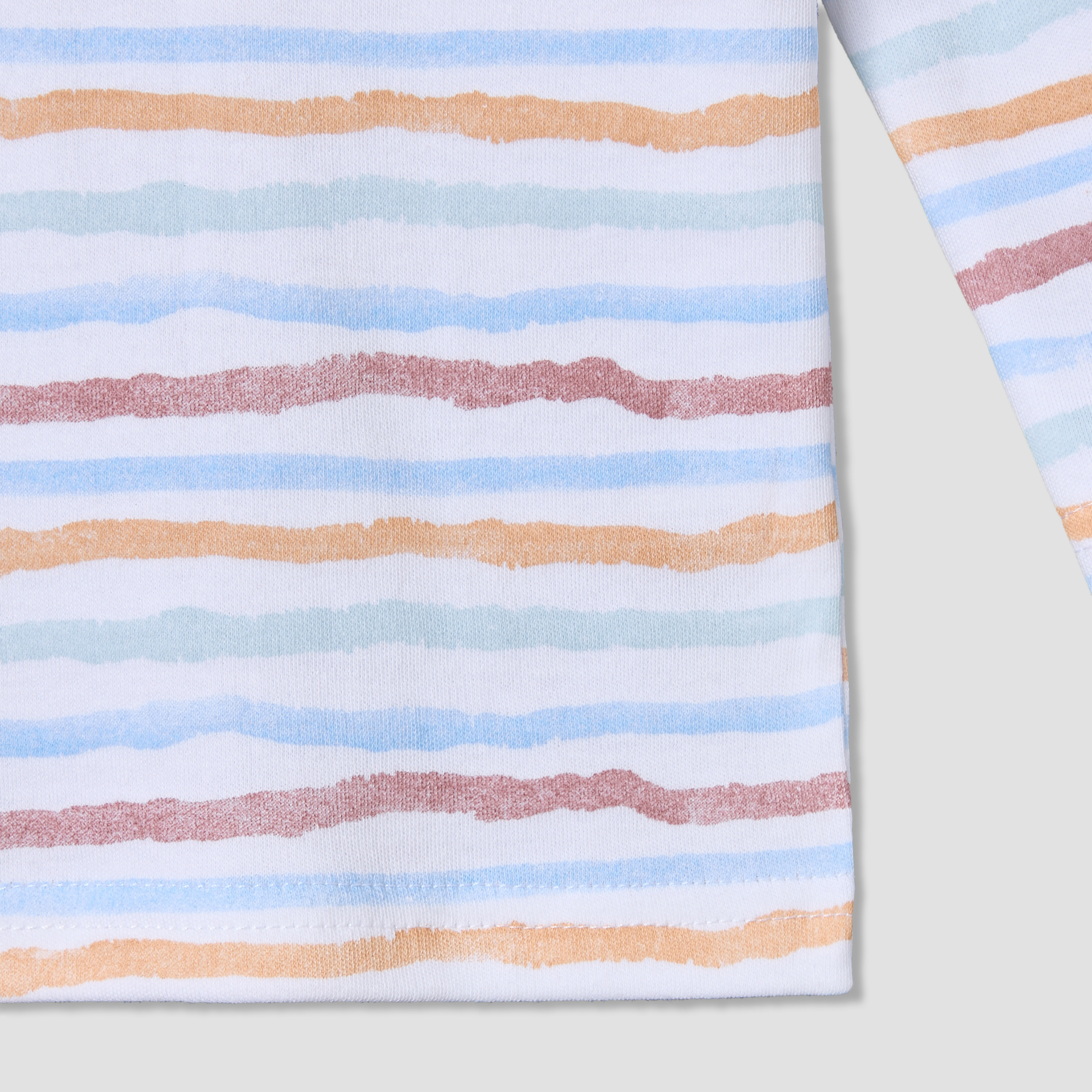 Juniors Cotton Crew Neck Long Sleeves Pyjama Set with Stripes-baby-boys-clothing-nightwear-pyjamasets-image-7