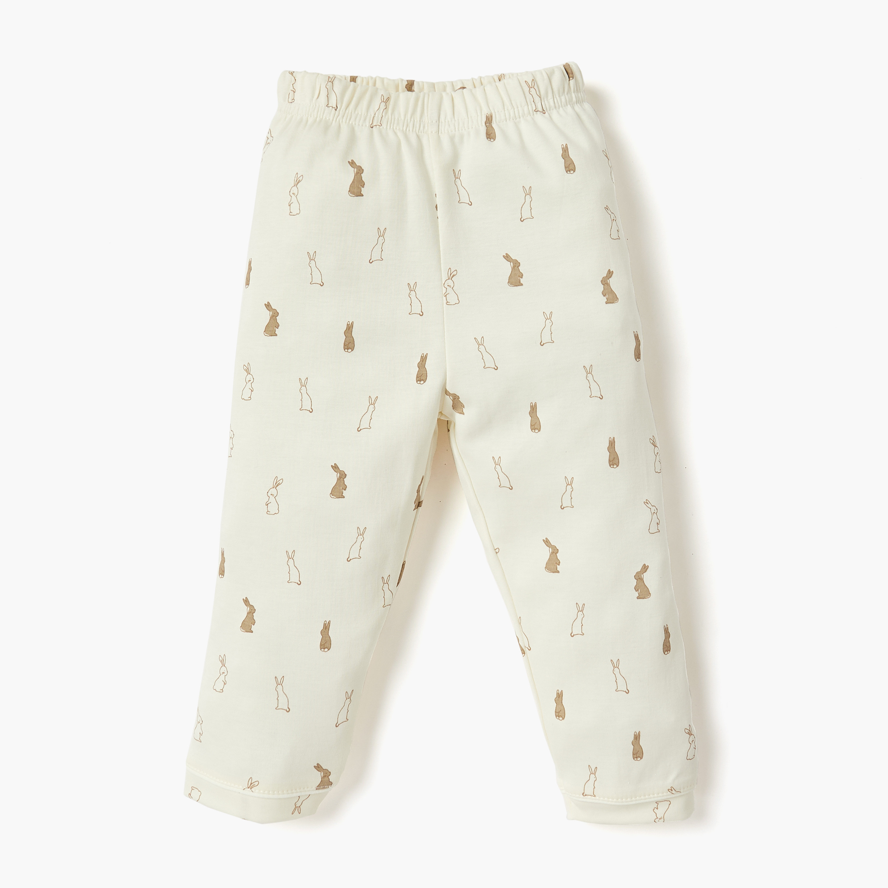 Giggles All-Over Bunny Print Shirt and Pyjama Set-baby-boys-clothing-nightwear-pyjamasets-image-2