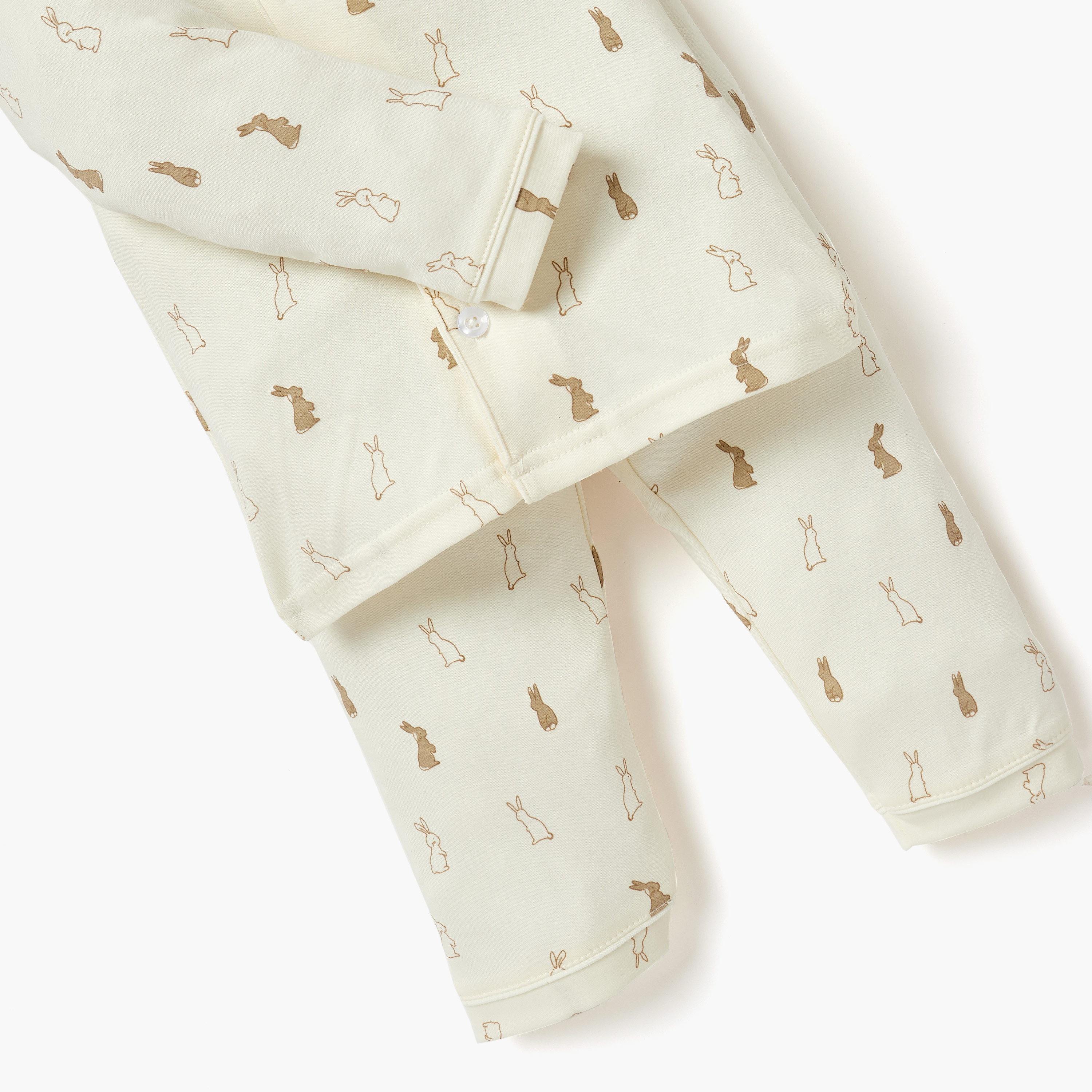 Giggles All-Over Bunny Print Shirt and Pyjama Set-baby-boys-clothing-nightwear-pyjamasets-image-4