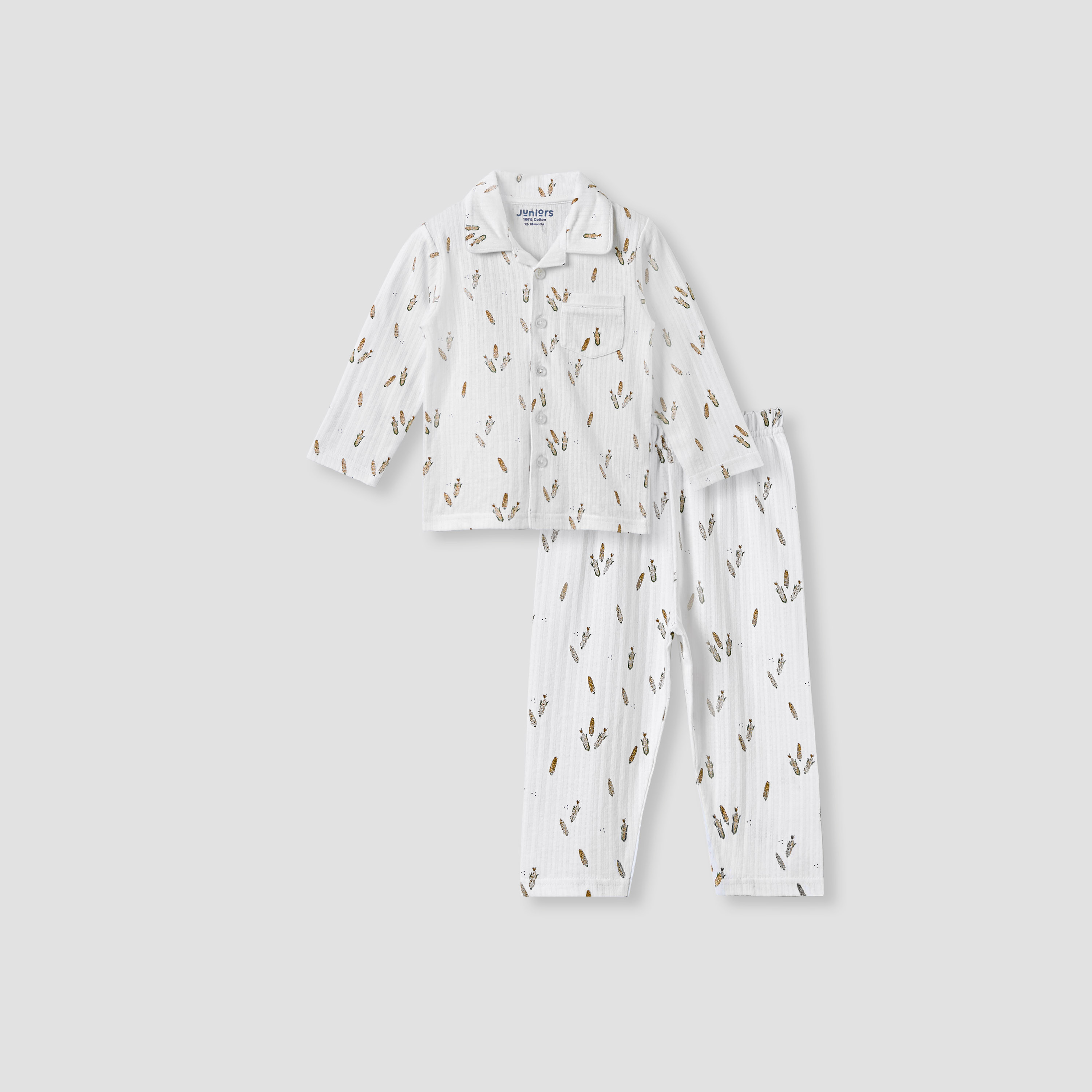 Juniors Printed Shirt and Pyjama Set-baby-boys-clothing-nightwear-pyjamasets-image-2