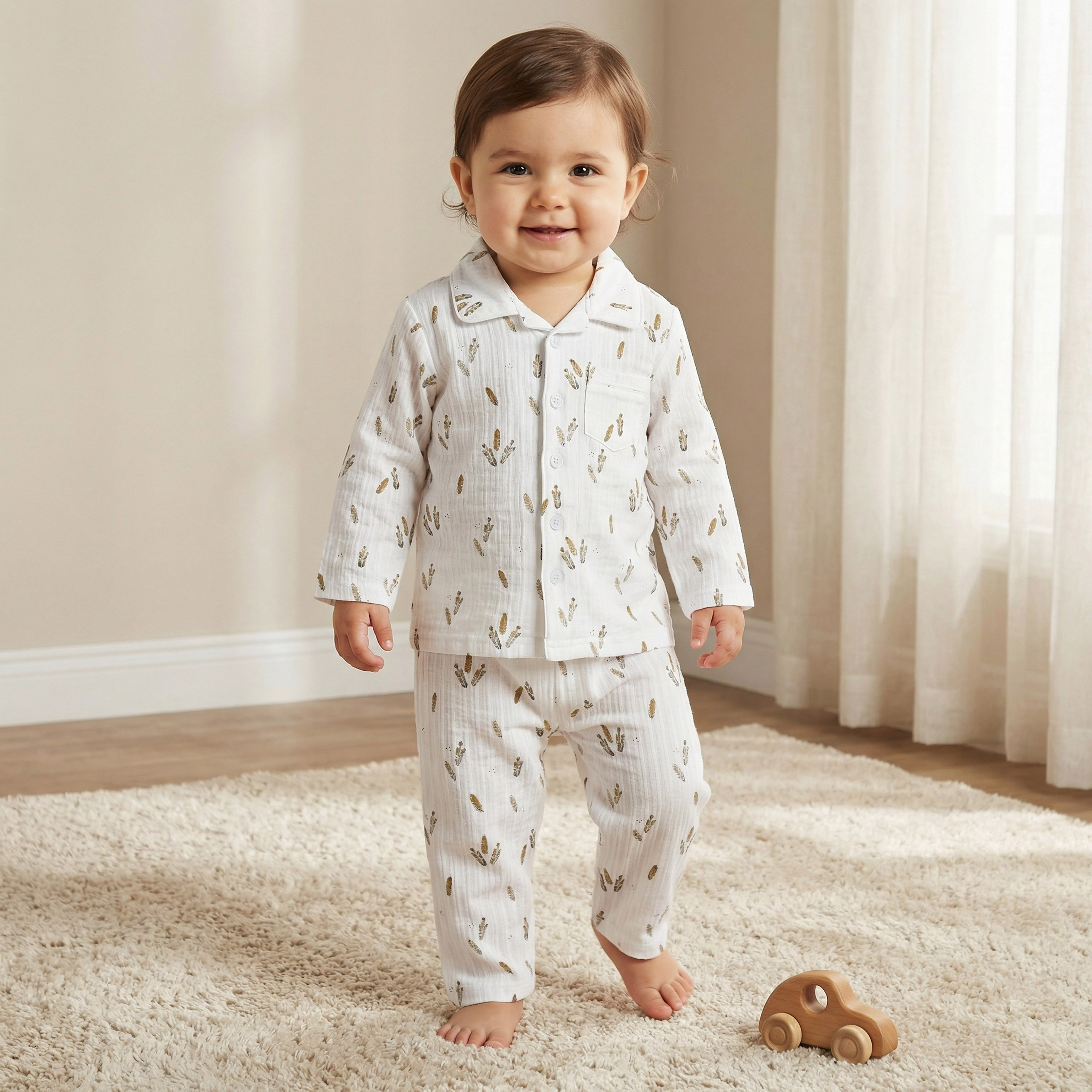 Juniors Printed Shirt and Pyjama Set-baby-boys-clothing-nightwear-pyjamasets-image-1