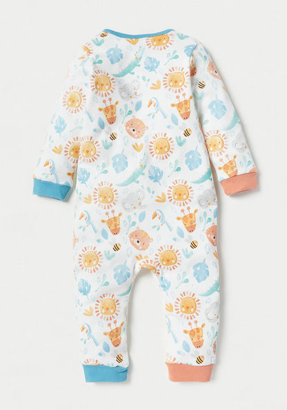 Juniors All-Over Print Romper with Long Sleeves-Sleepsuits-image-3