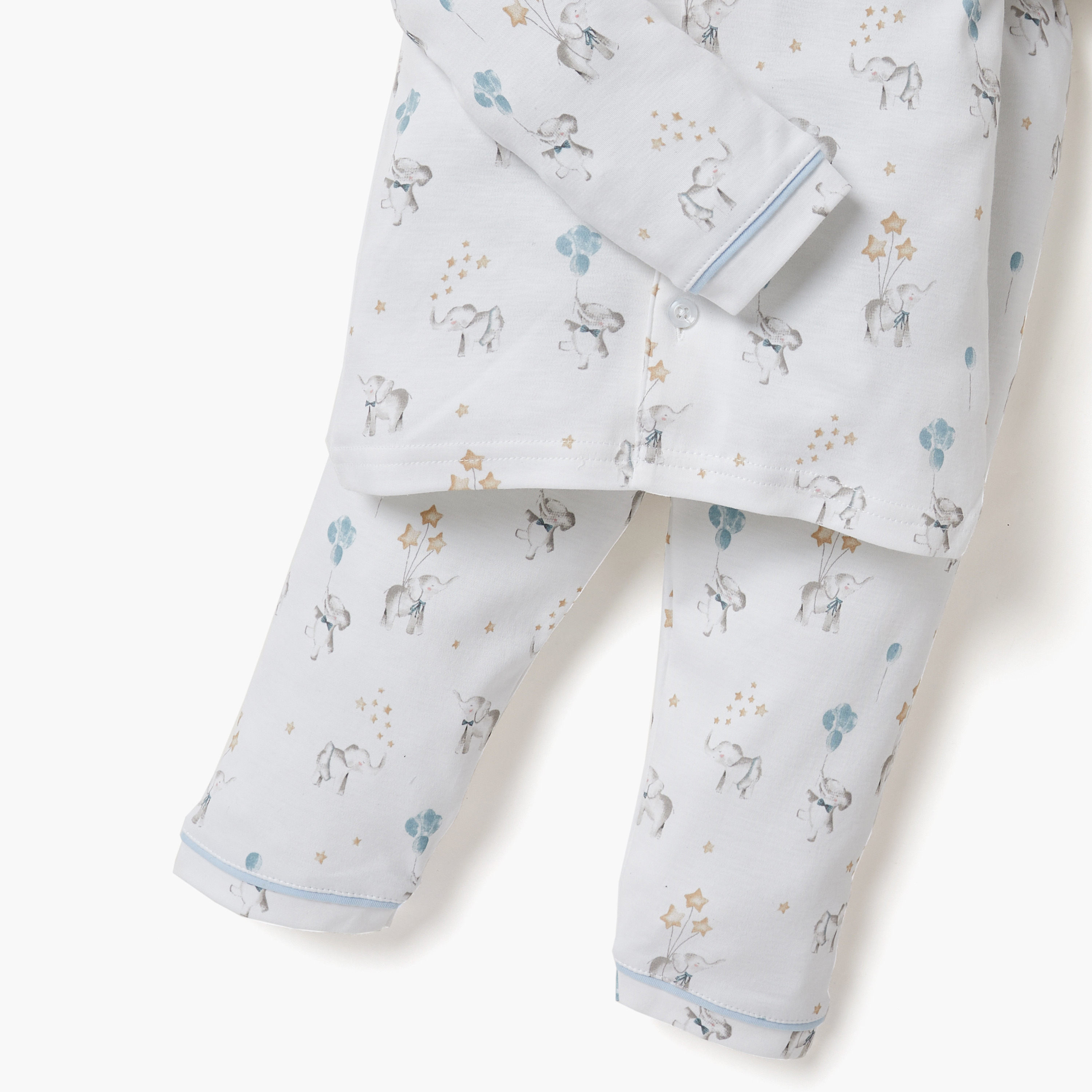 Giggles All-Over Elephant Print Shirt and Pyjama Set-baby-boys-clothing-nightwear-pyjamasets-image-4