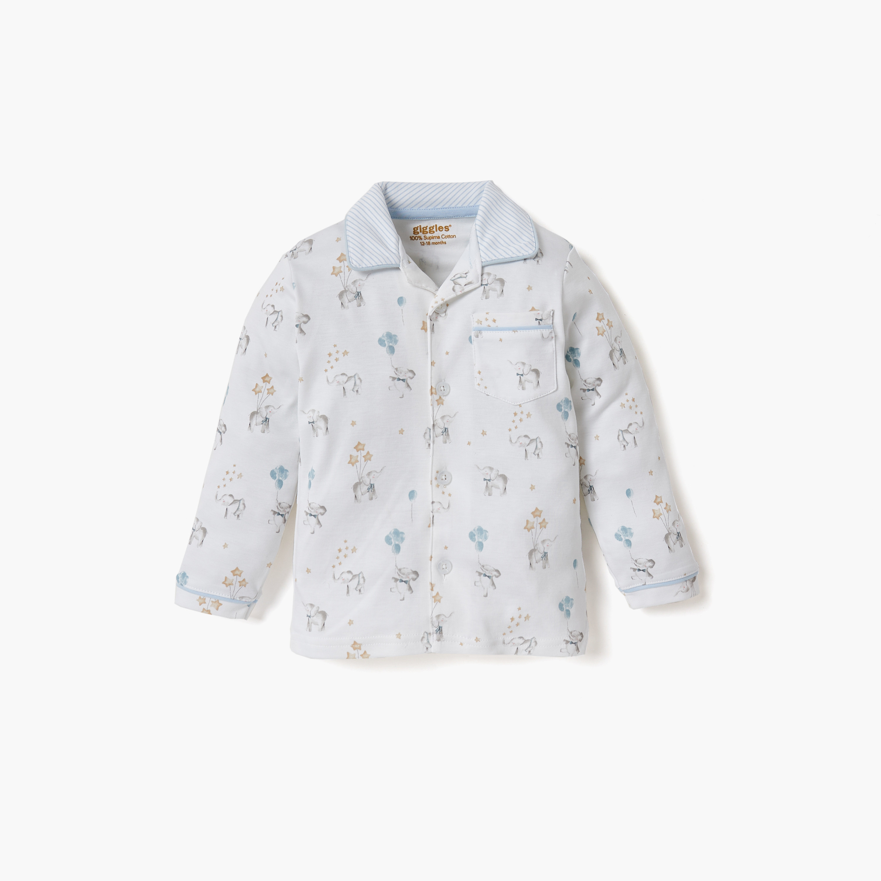 Giggles All-Over Elephant Print Shirt and Pyjama Set-baby-boys-clothing-nightwear-pyjamasets-image-5