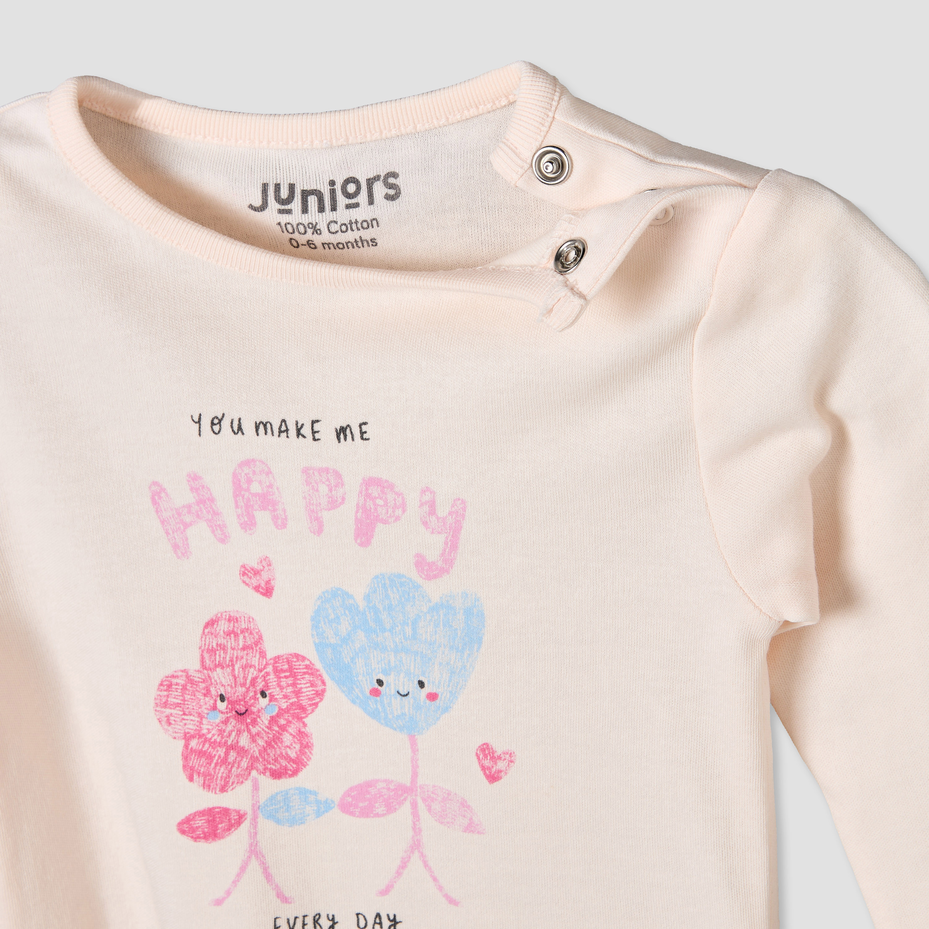 Juniors Cotton Round Neck Long Sleeves Pyjama Set with Floral Print-baby-girls-clothing-nightwear-pyjamasets-image-6