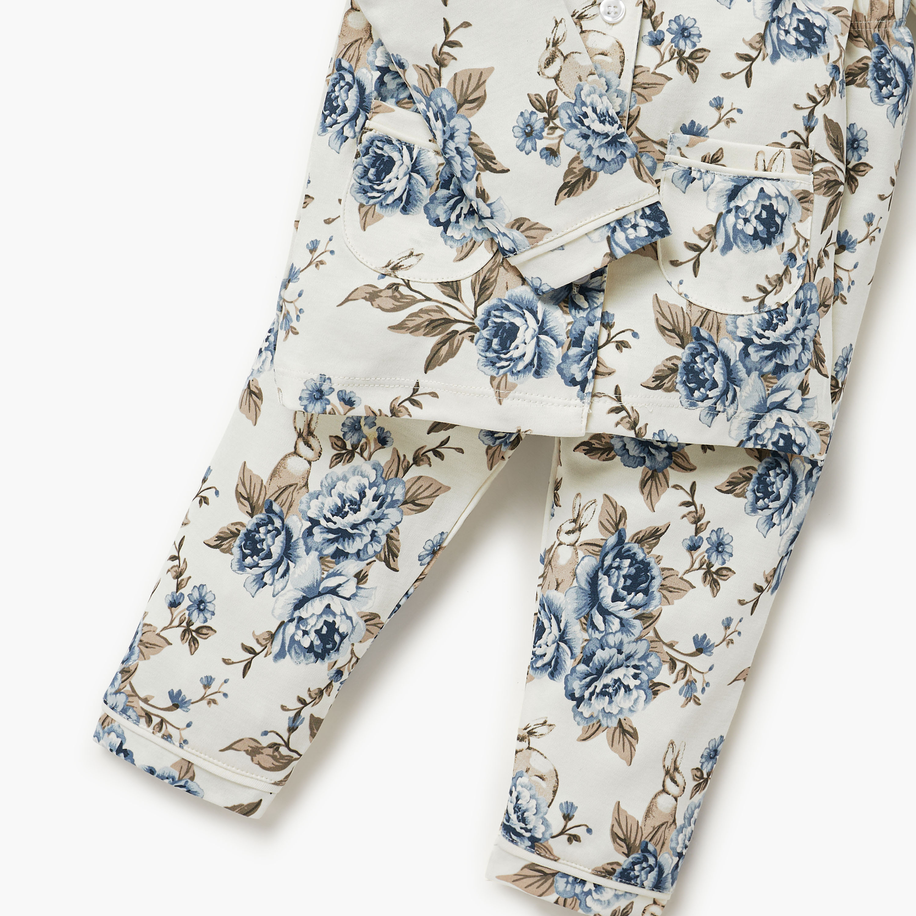 Giggles Floral Print Shirt and Pyjama Set-baby-girls-clothing-nightwear-pyjamasets-image-5