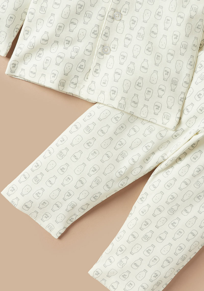 Juniors All-Over Print Shirt and Pyjama Set-Pyjama Sets-image-4