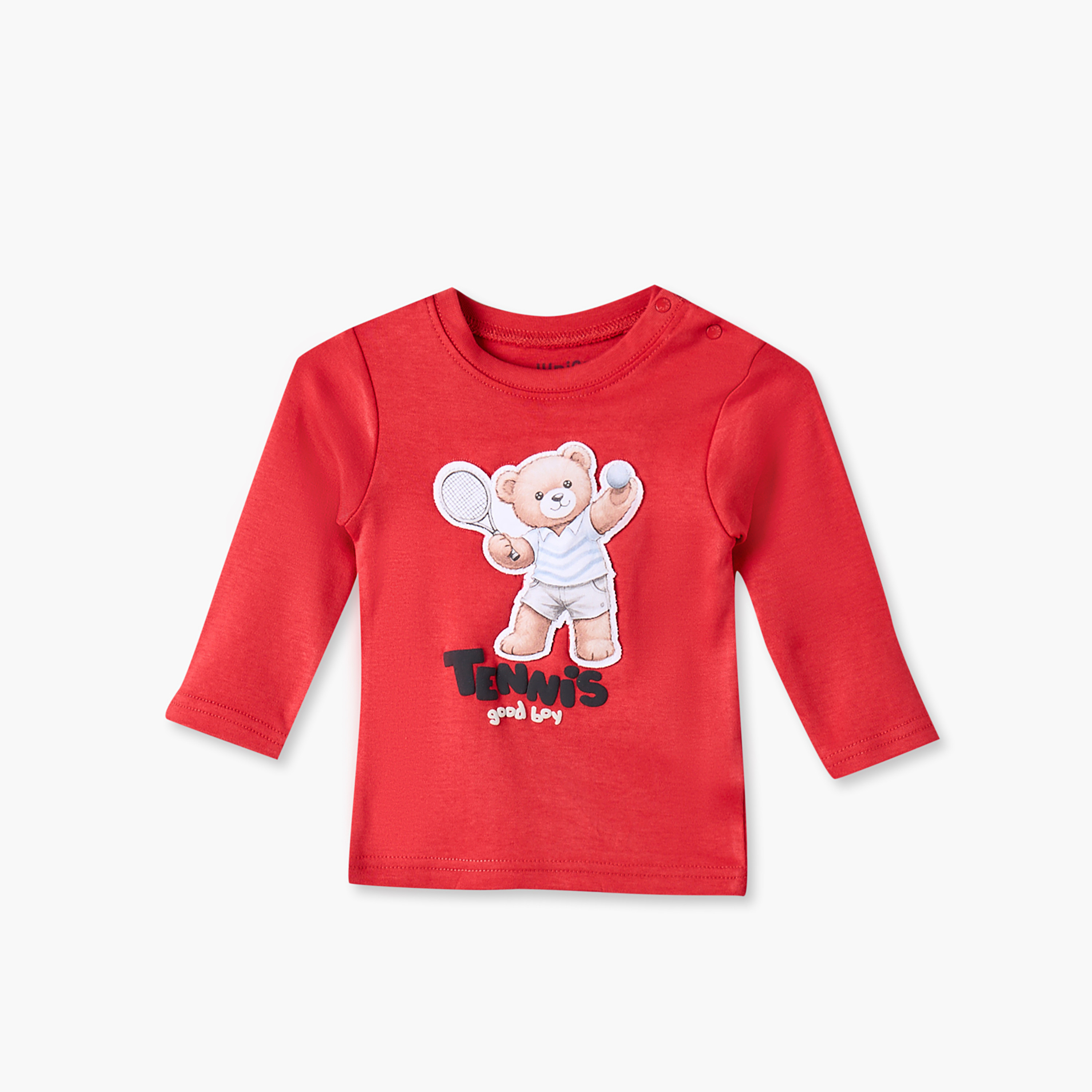 طقم بيجاما قطن بياقة ضيقة وأكمام طويلة وزخارف دب من جونيورز-baby-boys-clothing-nightwear-pyjamasets-image-3