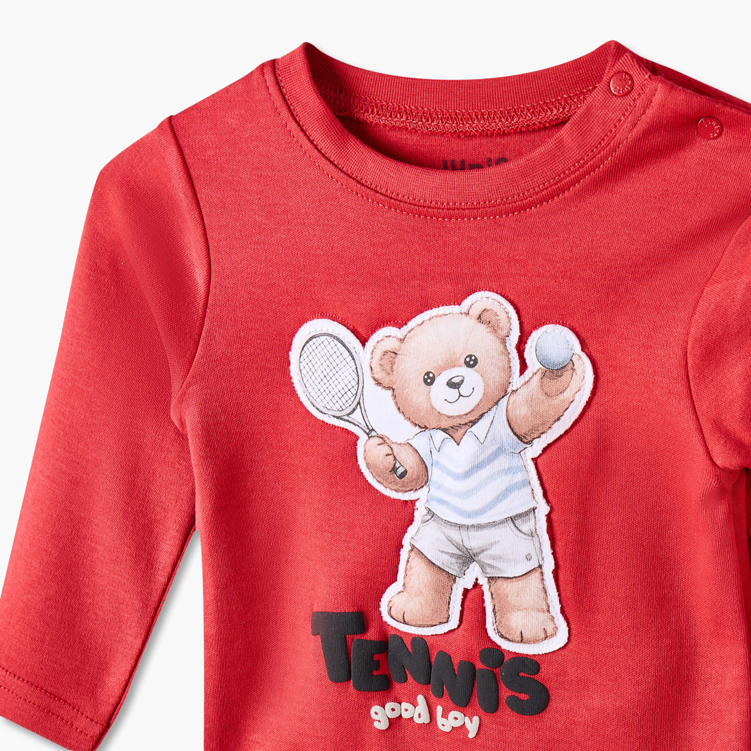 طقم بيجاما قطن بياقة ضيقة وأكمام طويلة وزخارف دب من جونيورز-baby-boys-clothing-nightwear-pyjamasets-image-7