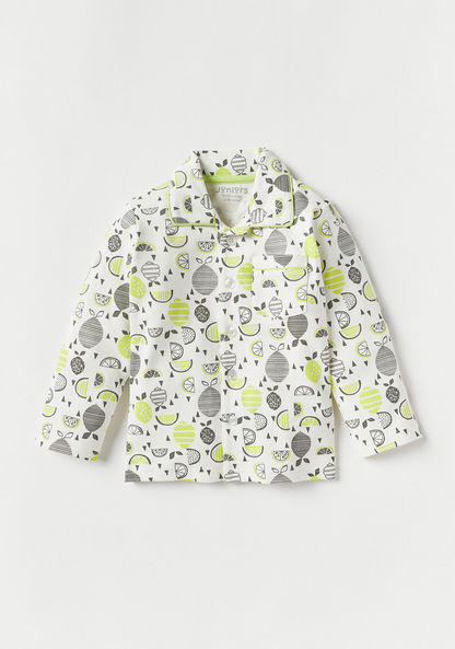 Juniors All-Over Fruit Print Shirt and Pyjama Set-Pyjama Sets-image-1