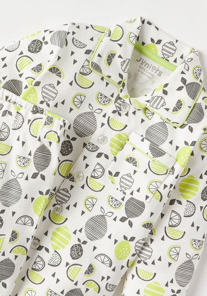 Juniors All-Over Fruit Print Shirt and Pyjama Set-Pyjama Sets-image-3