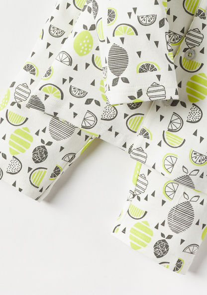 Juniors All-Over Fruit Print Shirt and Pyjama Set-Pyjama Sets-image-4